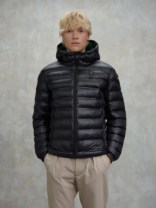 BLAUER GIUBBETTO TERMOSALDATO CON CAPPUCCIO CHARLES 25WBLUC02132-007284 NERO 999
