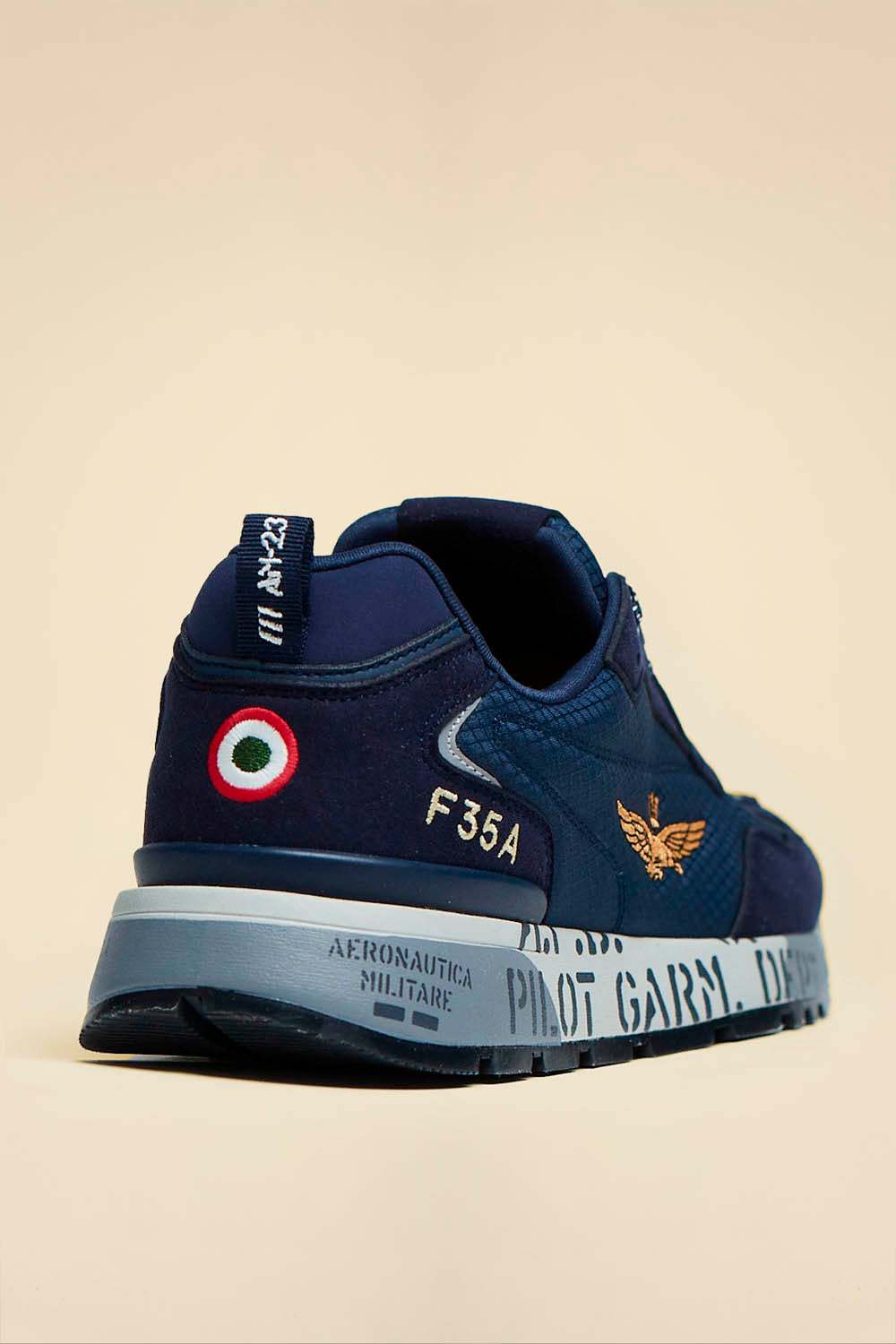 SCARPE UOMO AERONAUTICA MILITARE SNEAKERS IN MESH CON SUOLA STAMPATA BLU