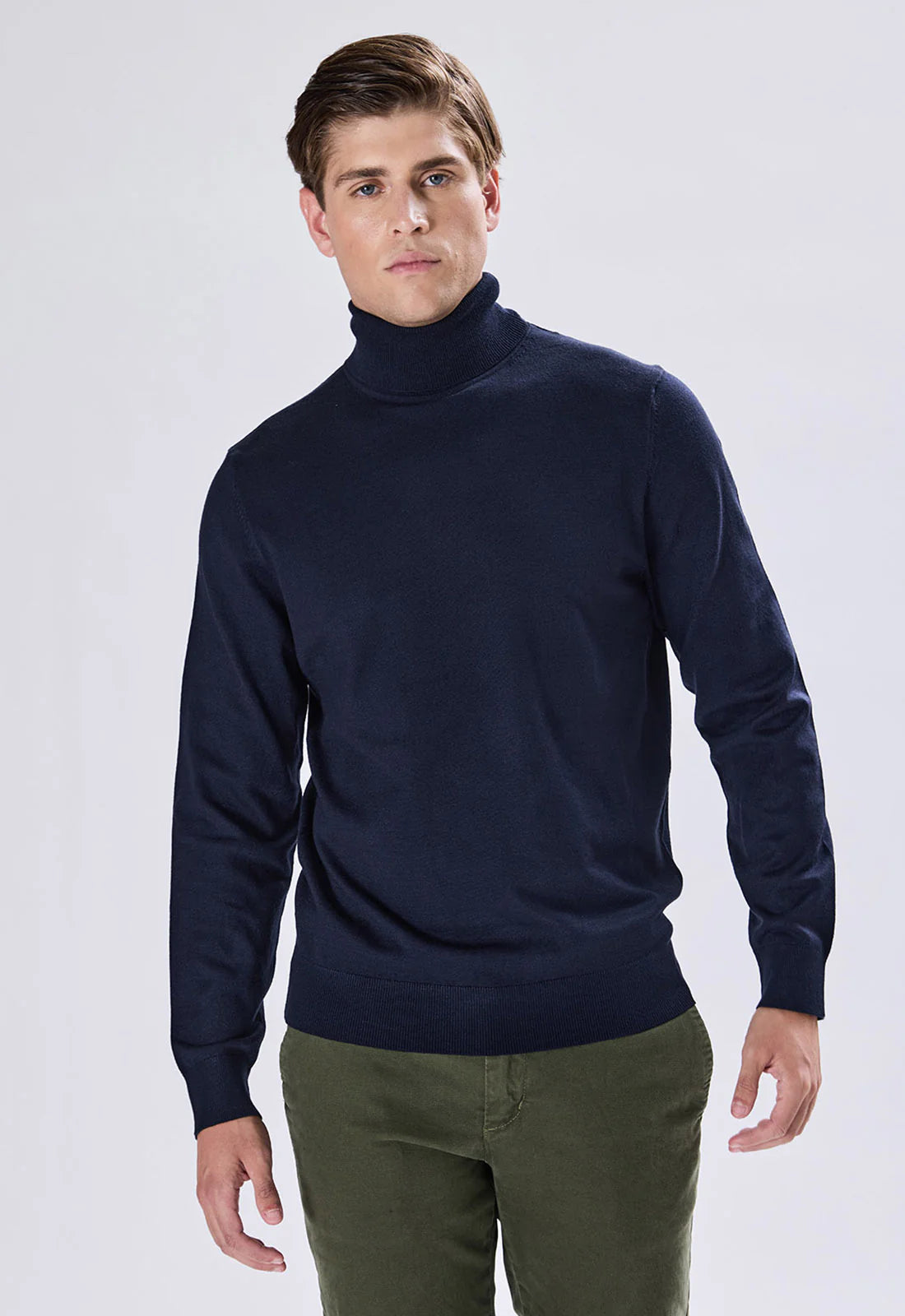 MAGLIONCINO DOLCEVITA COLLO ALTO SOTTOGIACCA BLU