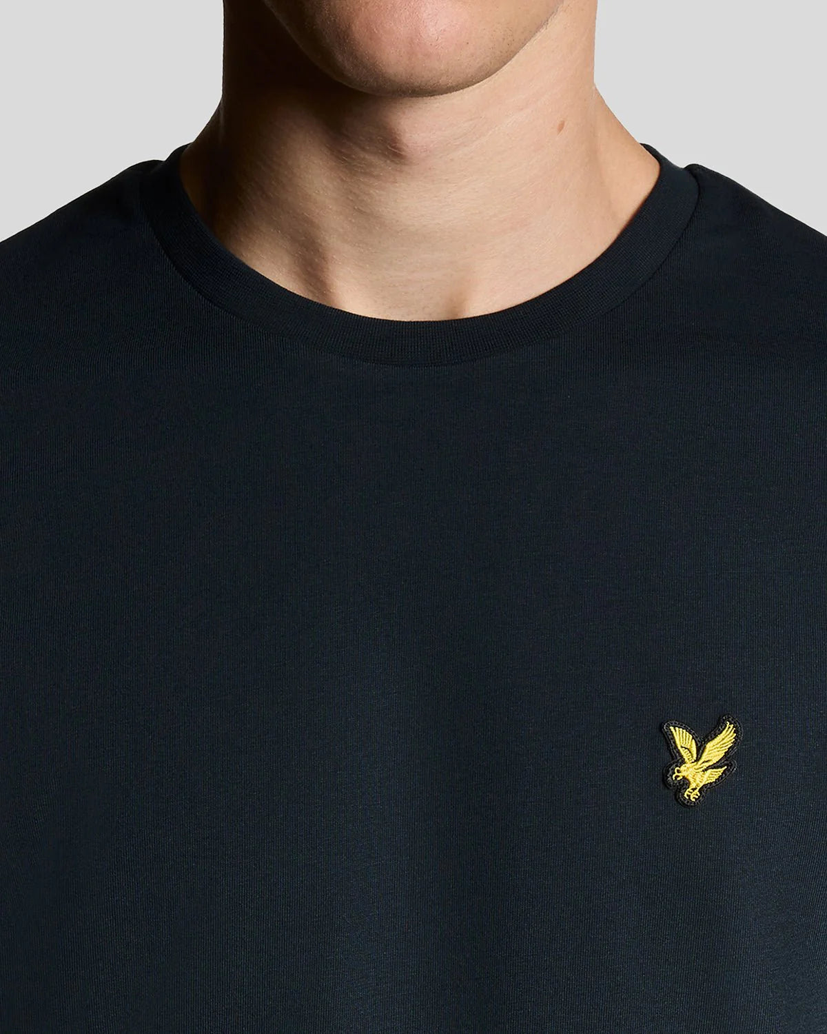 T-SHIRT LYLE & SCOTT MEZZA MANICA GIROCOLLO COTONE BASIC BLU SCURO