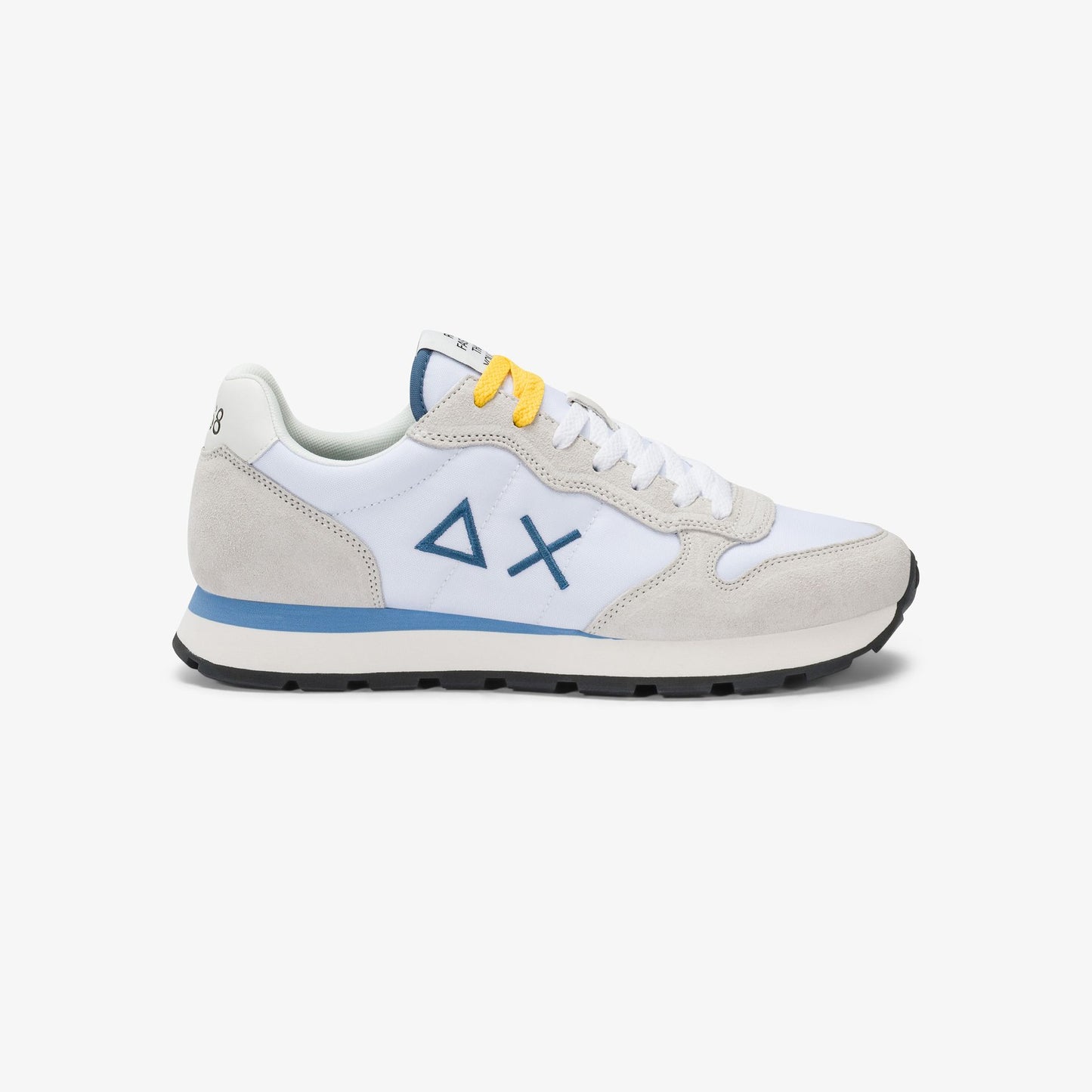 SUN 68 SCARPE Sneaker Tom in nylon e suede bianco