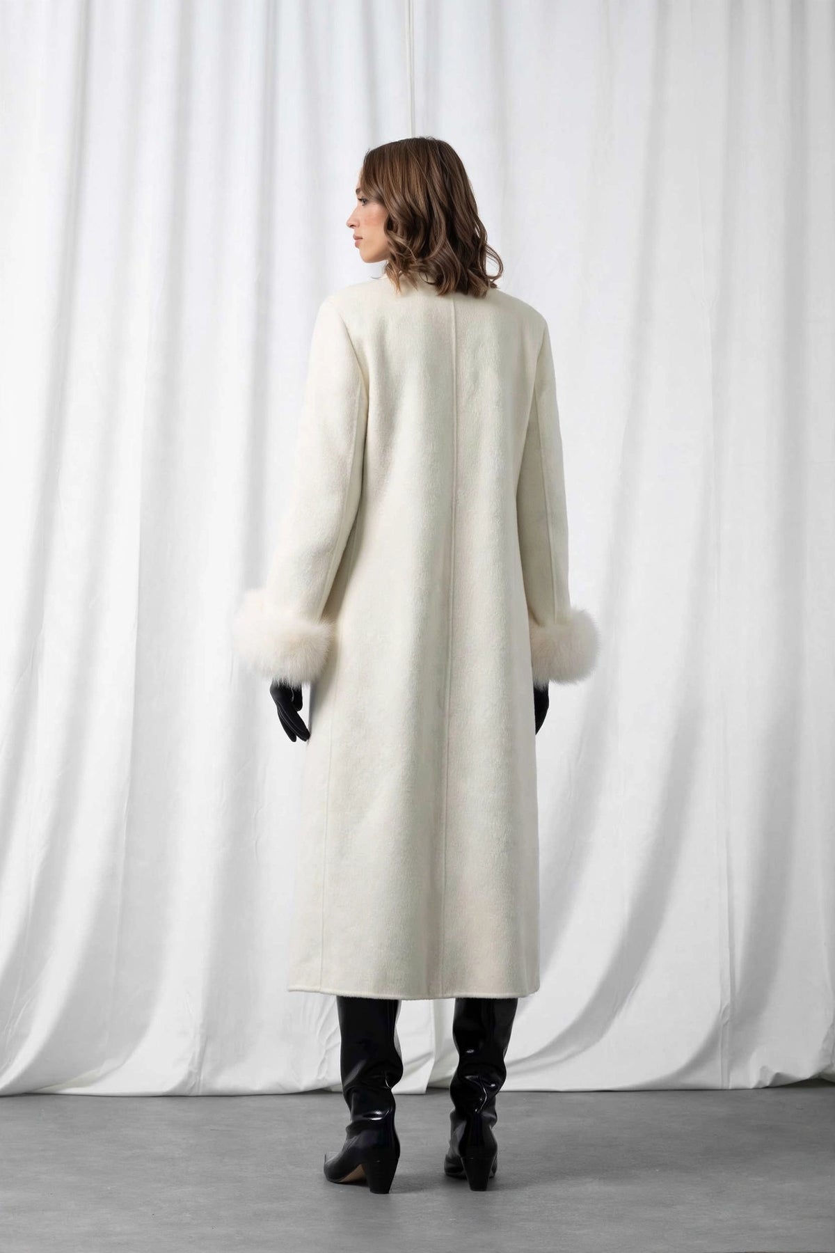 AN AIM FUR COAT CAPPOTTO Q0098