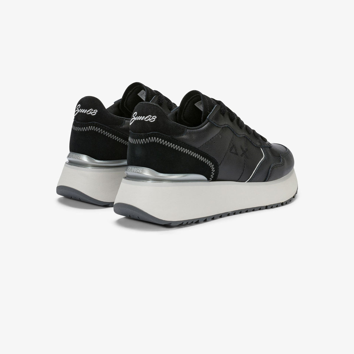 SUN 68 SCARPE Sneaker Big Ally in pelle nero Z46217