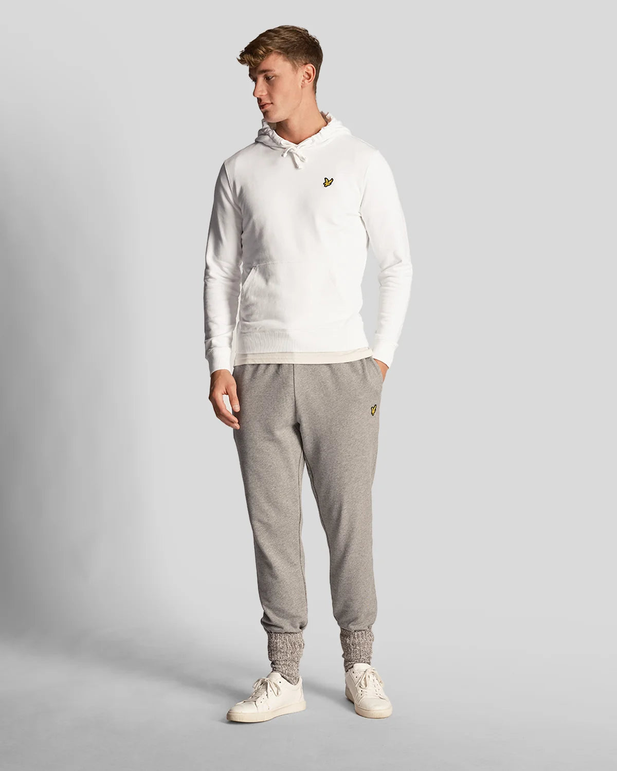 LYLE & SCOTT FELPA CON CAPPUCCIO IN COTONE LOOPBACK ML416VOG