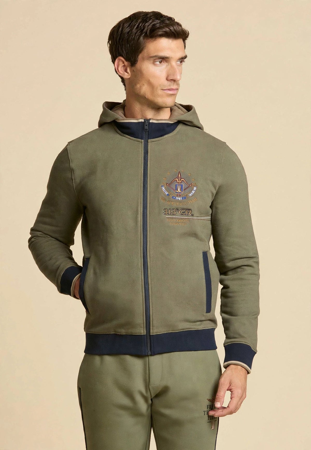 AERONAUTICA MILITARE FELPA 313° Gruppo in cotone garzato UOMO 262FE2131UF00662