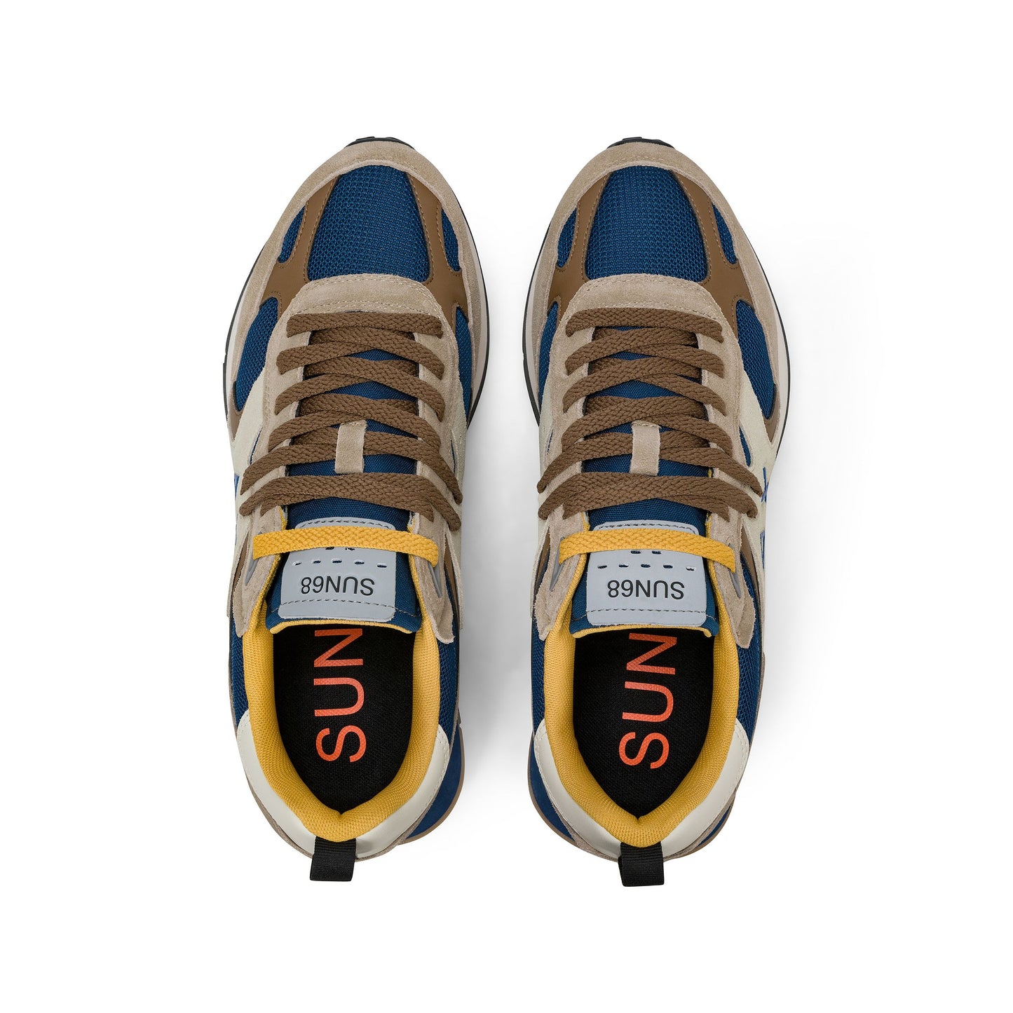 SUN 68 SCARPE Sneaker Jaki Outdoor in nylon e suede Verde Militare Z46124.