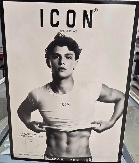 ICON T-SHIRT UOMO BIELASTICO MEZZA MANICA GIROCOLLO