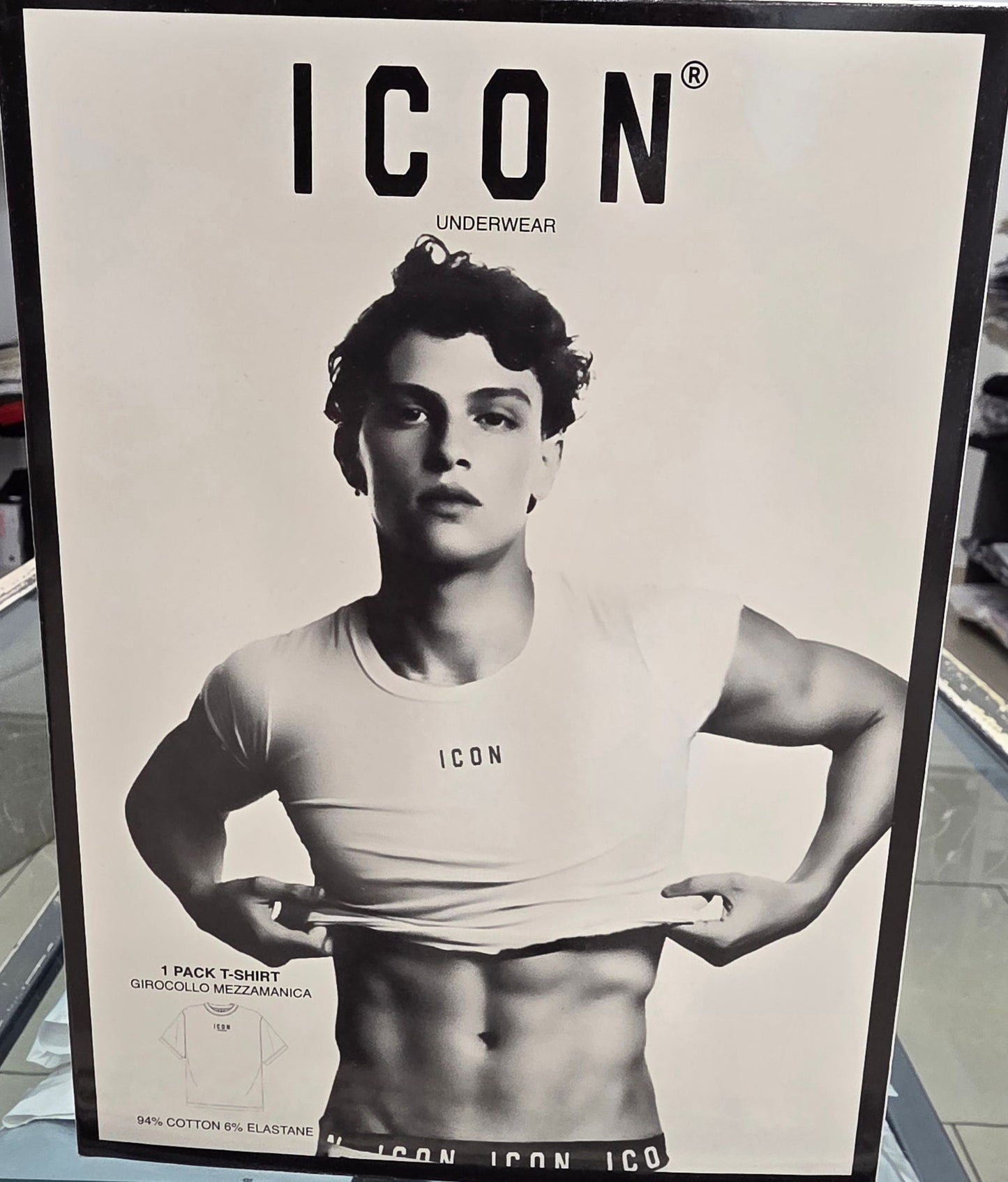 ICON T-SHIRT UOMO BIELASTICO MEZZA MANICA GIROCOLLO