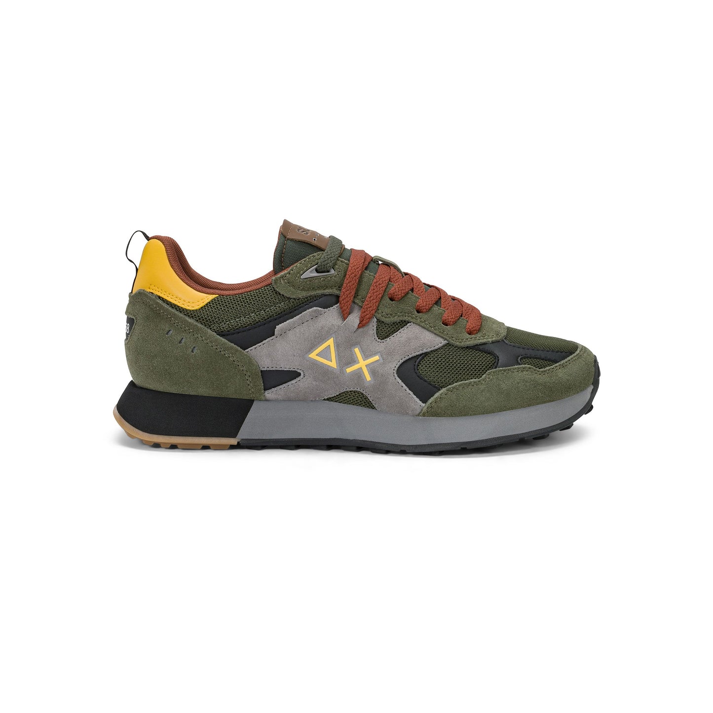 SUN 68 SCARPE Sneaker Jaki Outdoor in nylon e suede Verde Militare Z46124
