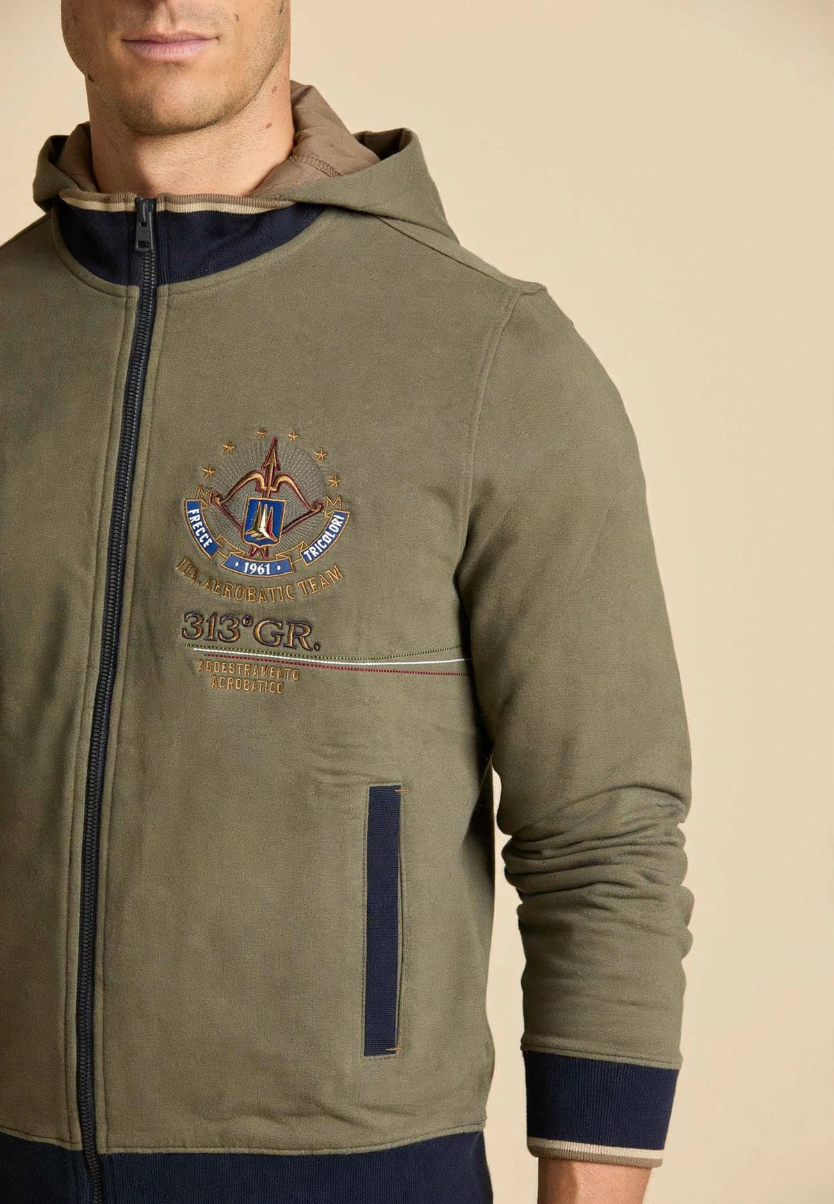 AERONAUTICA MILITARE FELPA 313° Gruppo in cotone garzato UOMO 262FE2131UF00662