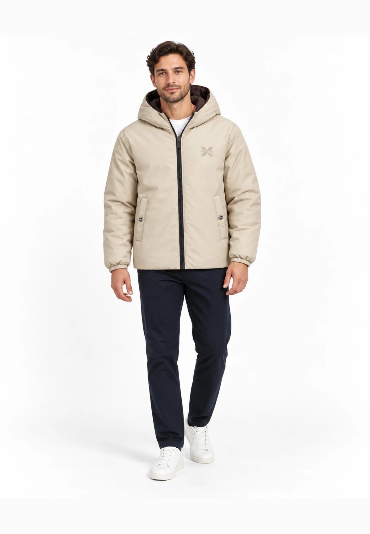 RICHMOND GIUBBOTTO UOMO JACKET UMA26176GB SDL REVERSIBILE VERDE BLU