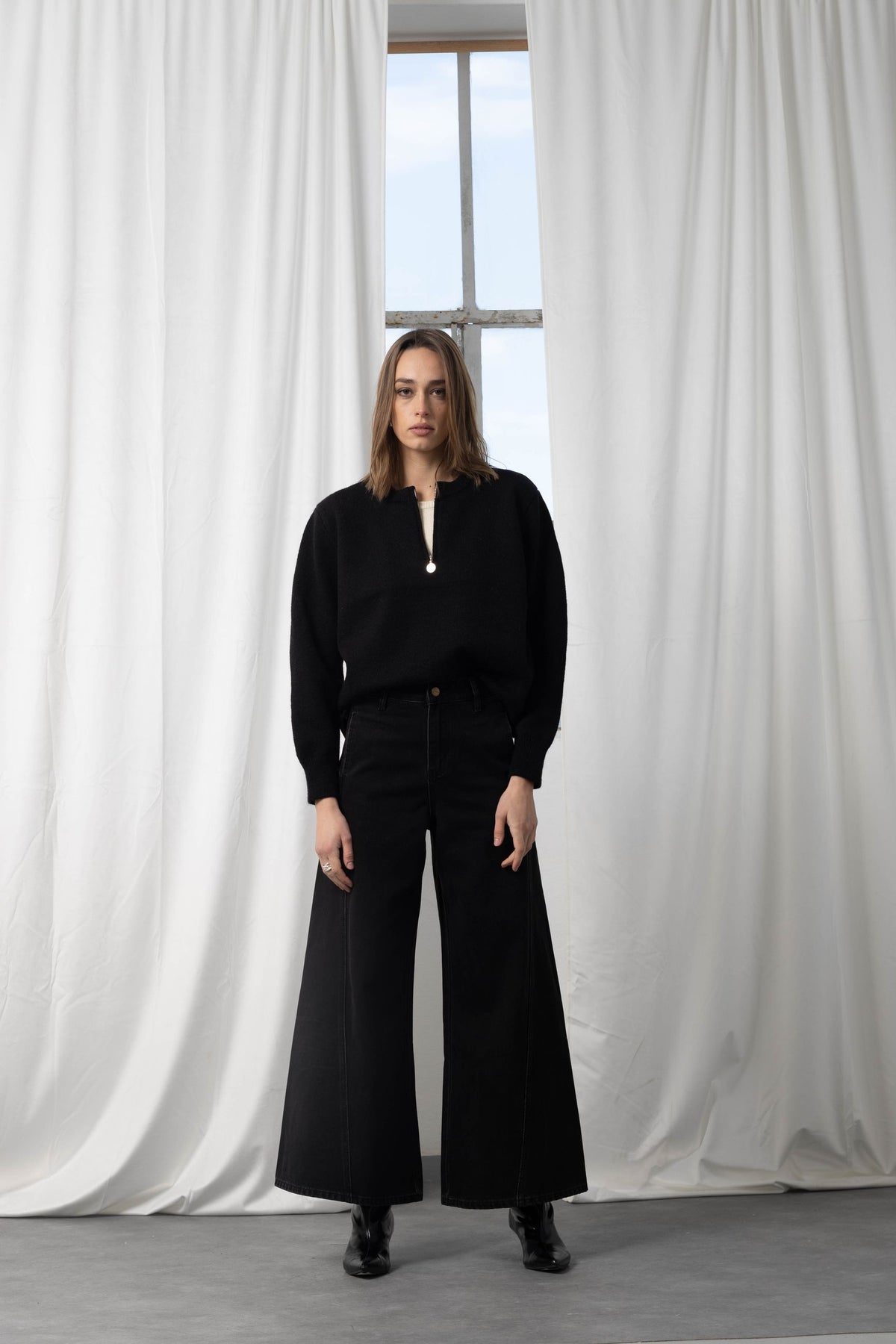AN AIM DENIM PALAZZO J0035