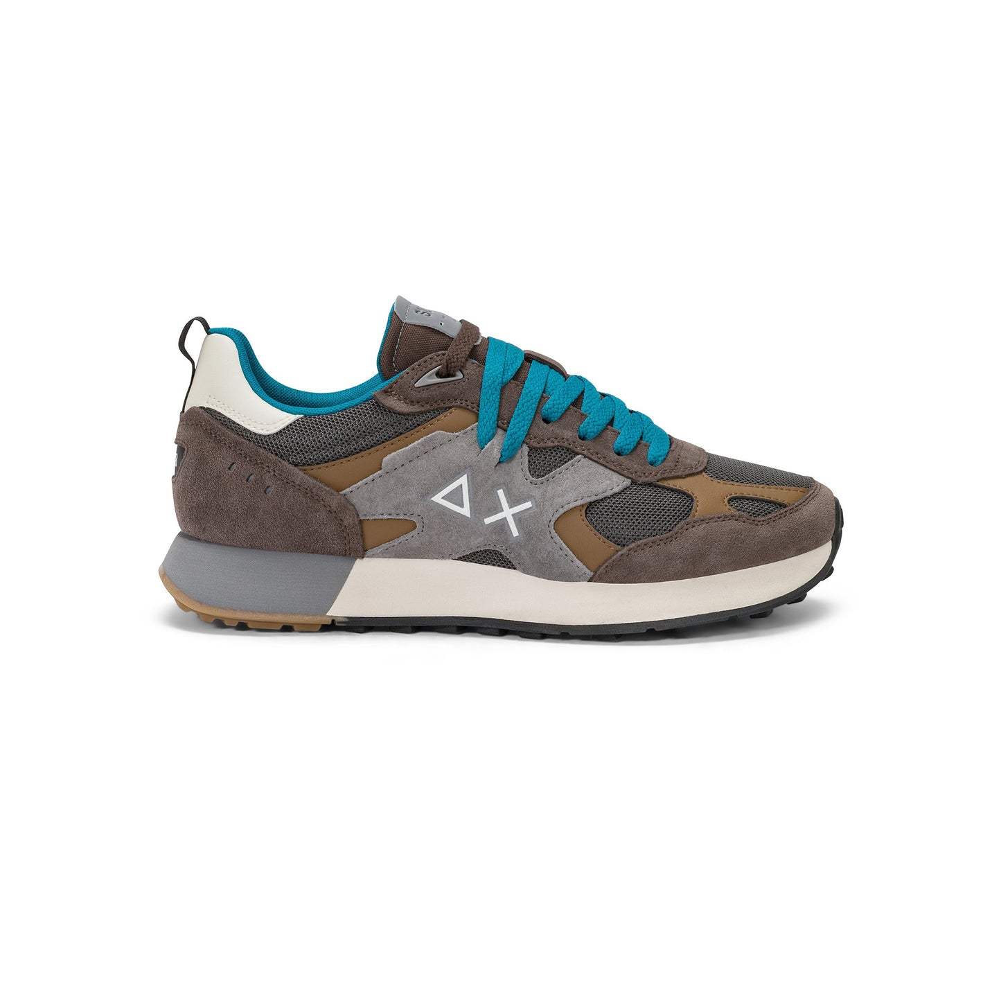 SUN 68 SCARPE Sneaker Jaki Outdoor in nylon e suede Verde Militare Z46124.