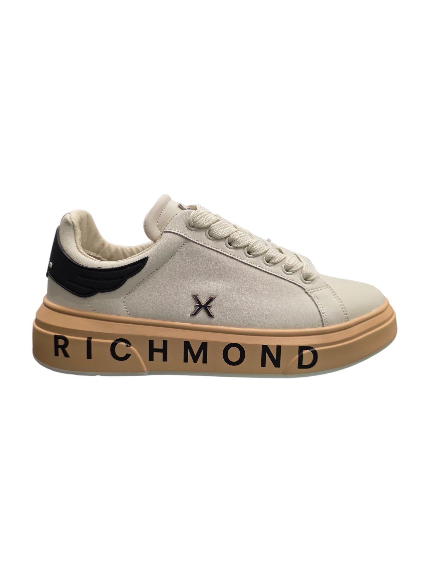 RICHMOND SCARPE SNEAKERS UOMO IN PELLE 32403 A BIANCO