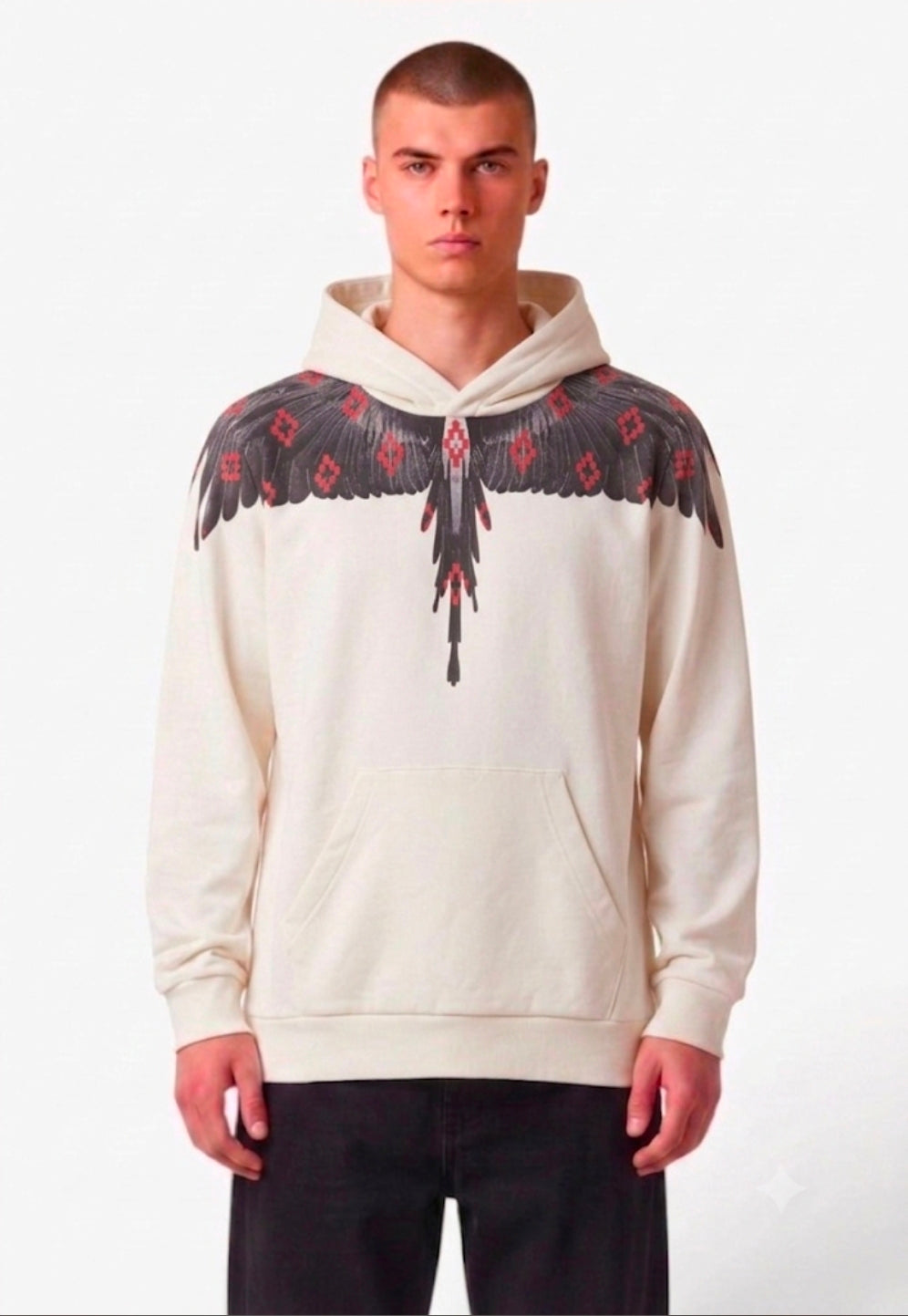 MARCELO BURLON COUNTY OF MILAN FELPA CON CAPPUCCIO F6CMMAHS067