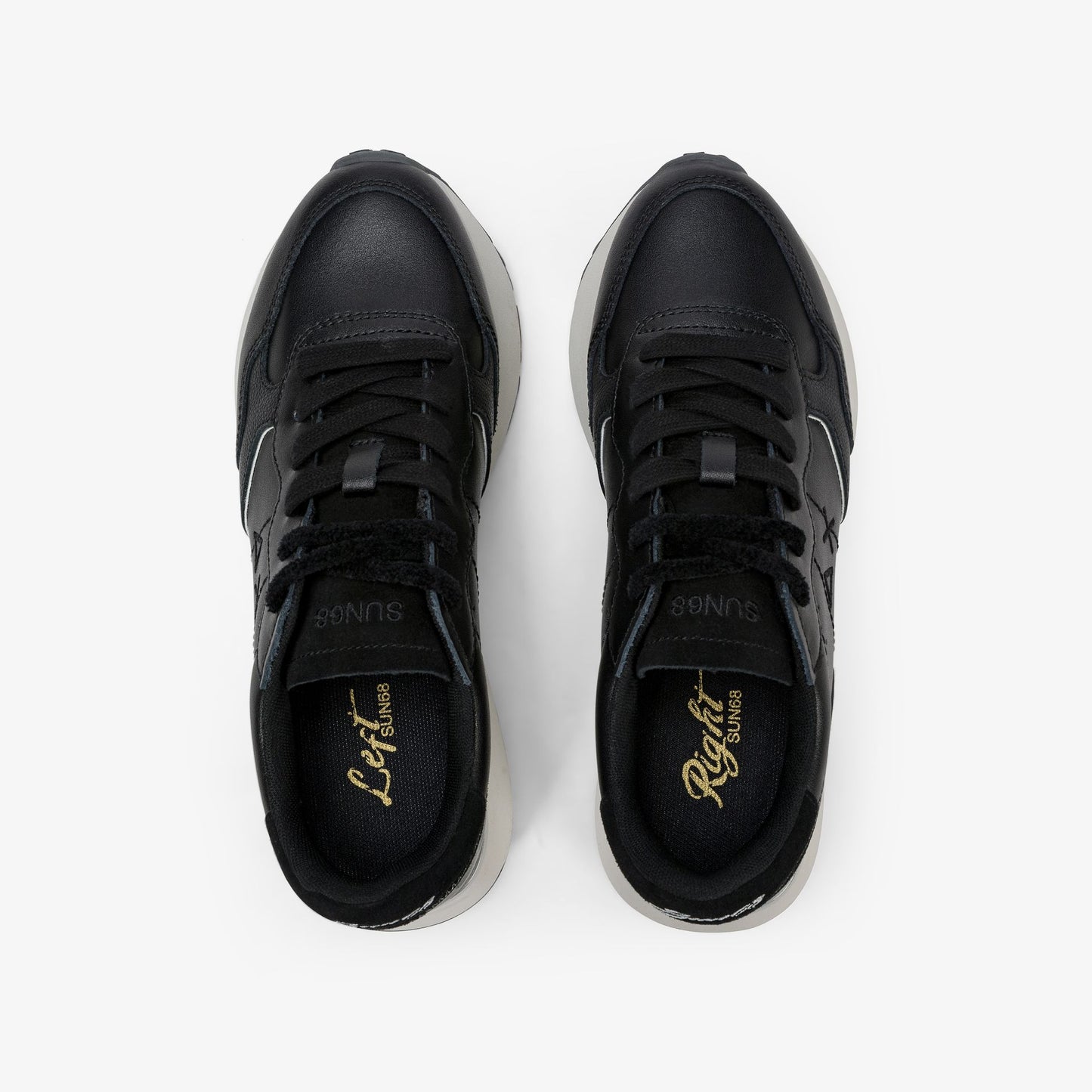 SUN 68 SCARPE Sneaker Big Ally in pelle nero Z46217