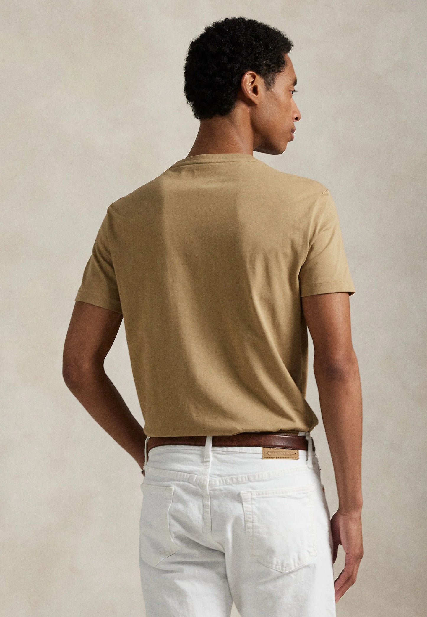 T-SHIRT RALPH LAUREN MAGLIETTA IN JERSEY CUSTOM SLIM FIT CAFFE'
