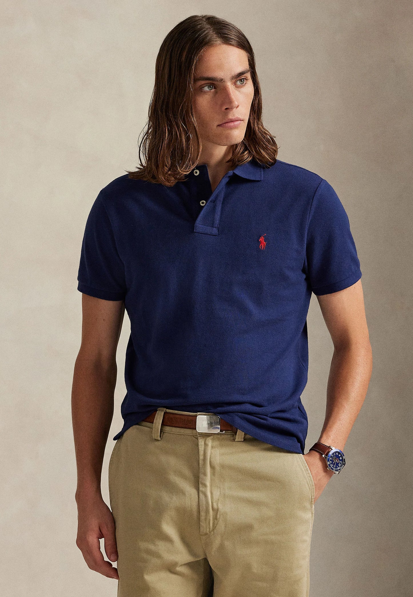 RALPH LAUREN POLO IN PIQUE' SLIM-FIT