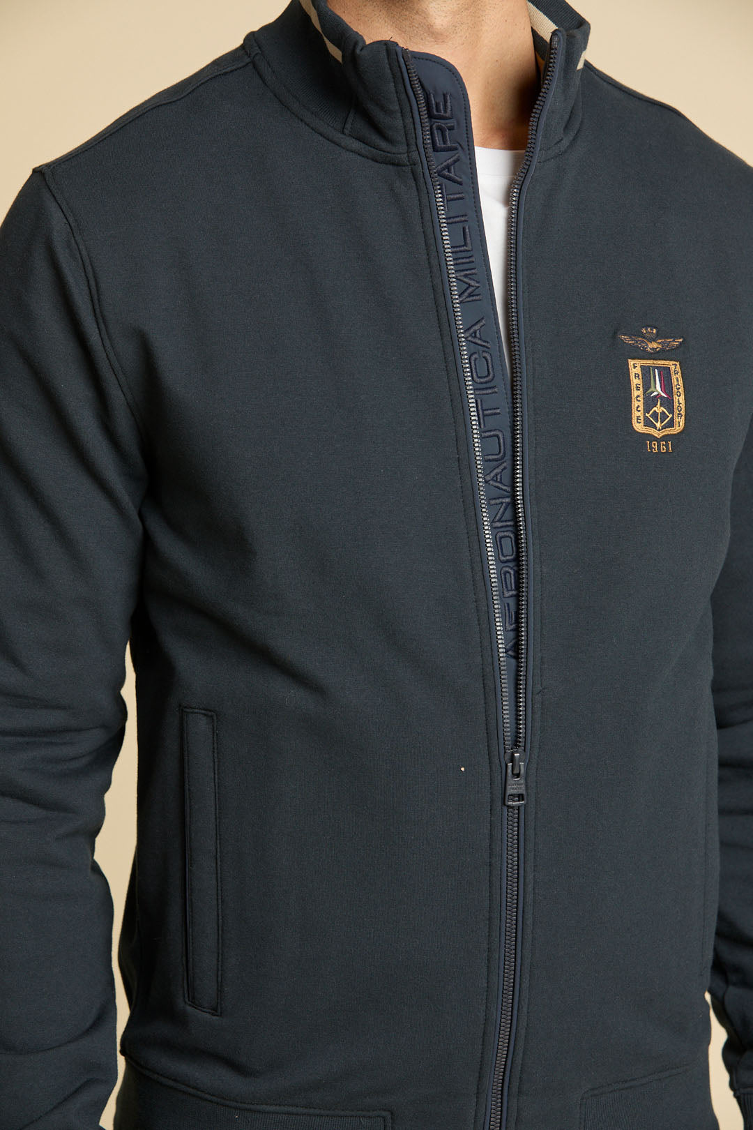 AERONAUTICA MILITARE Felpa full-zip garzata Frecce Tricolori 262FE2089UF00662