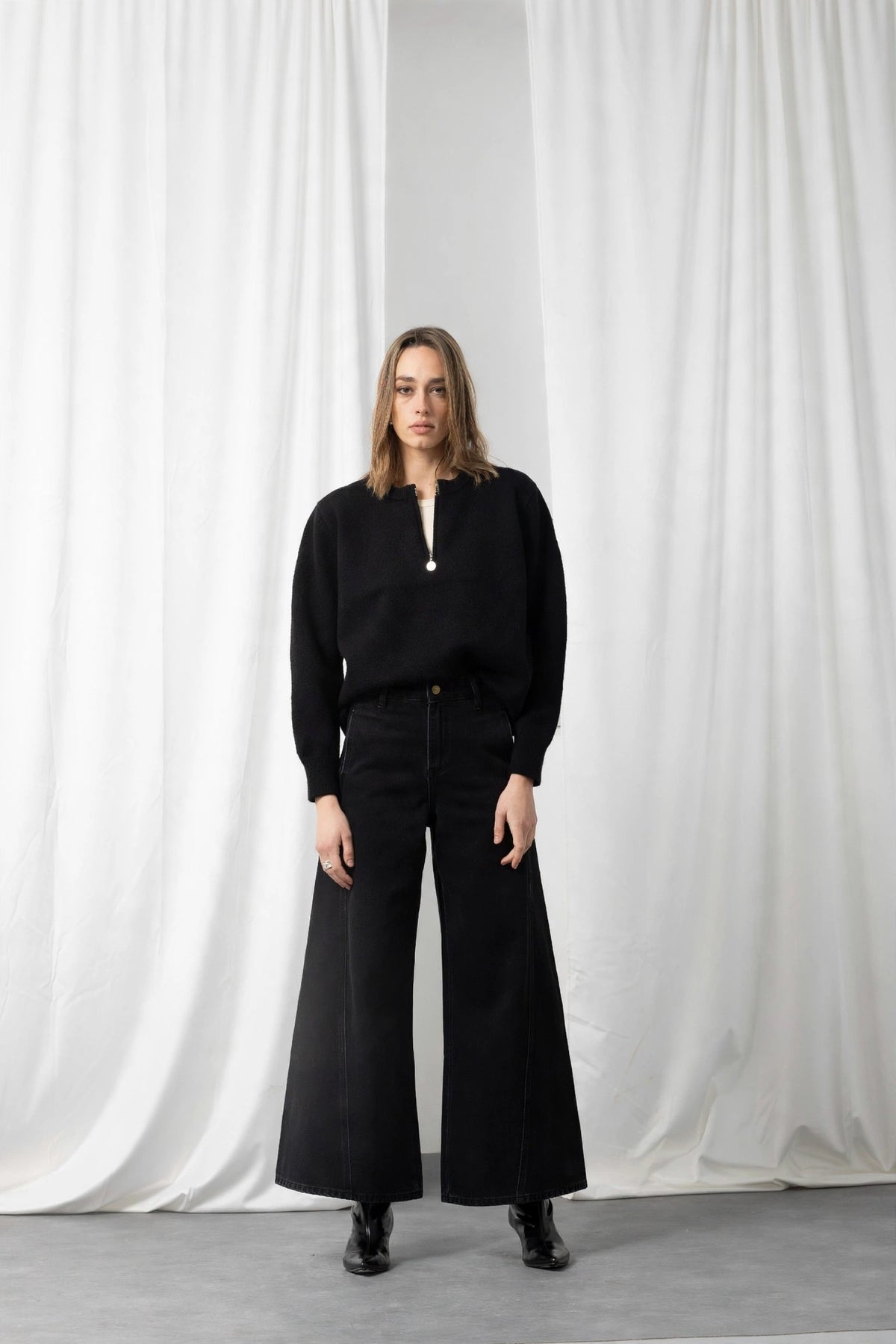AN AIM DENIM PALAZZO J0035