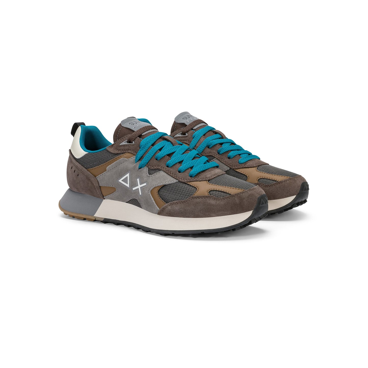SUN 68 SCARPE Sneaker Jaki Outdoor in nylon e suede Verde Militare Z46124.