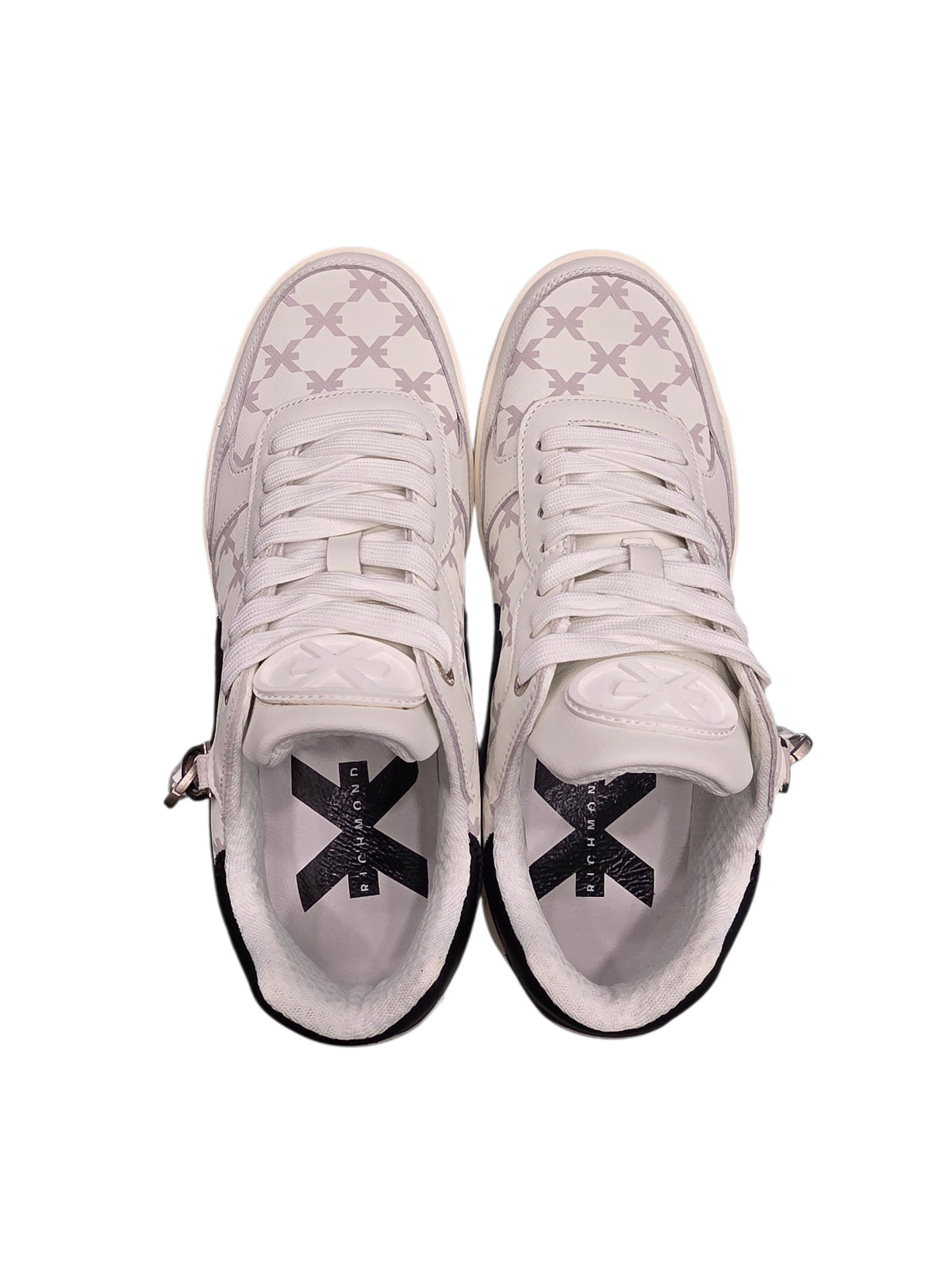 RICHMOND SCARPE SNEAKERS UOMO IN PELLE 32415 A BIANCO