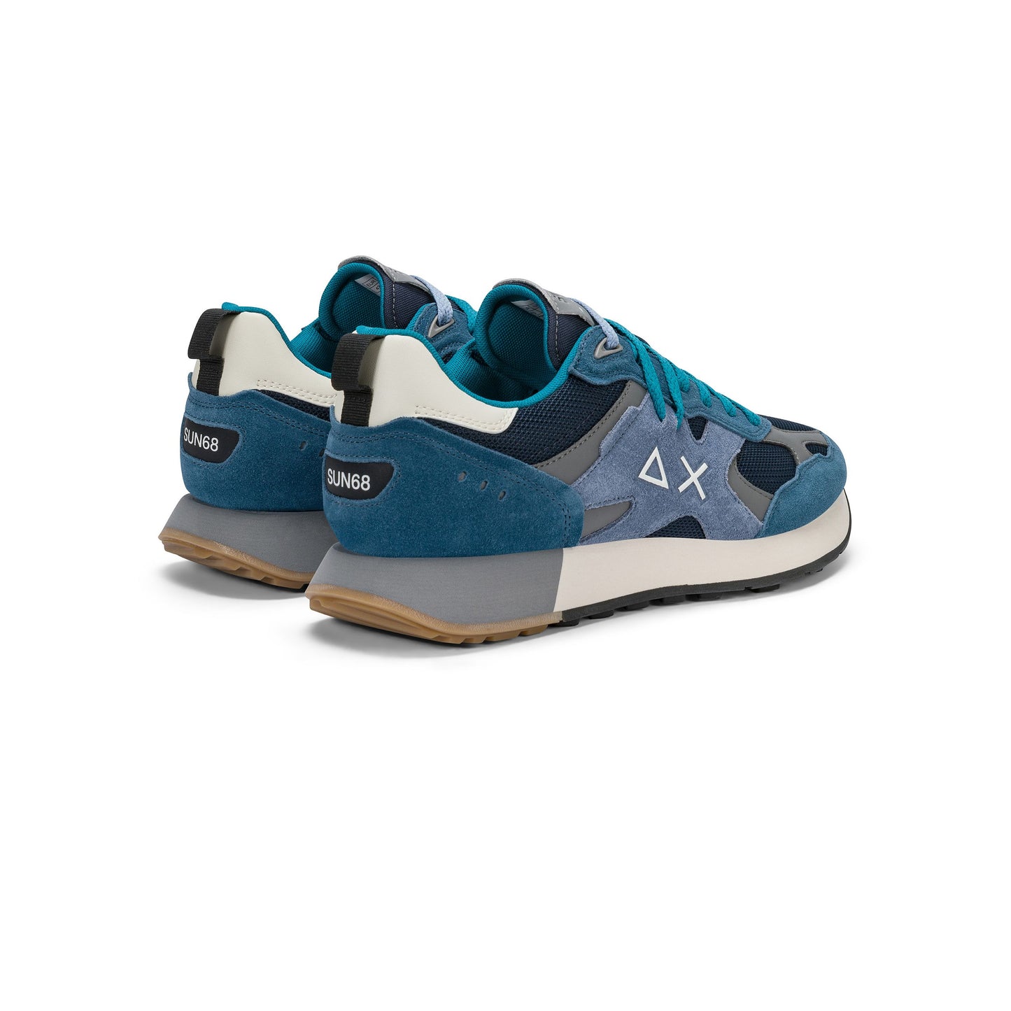 SUN 68 SCARPE Sneaker Jaki Outdoor in nylon e suede Verde Militare Z46124.