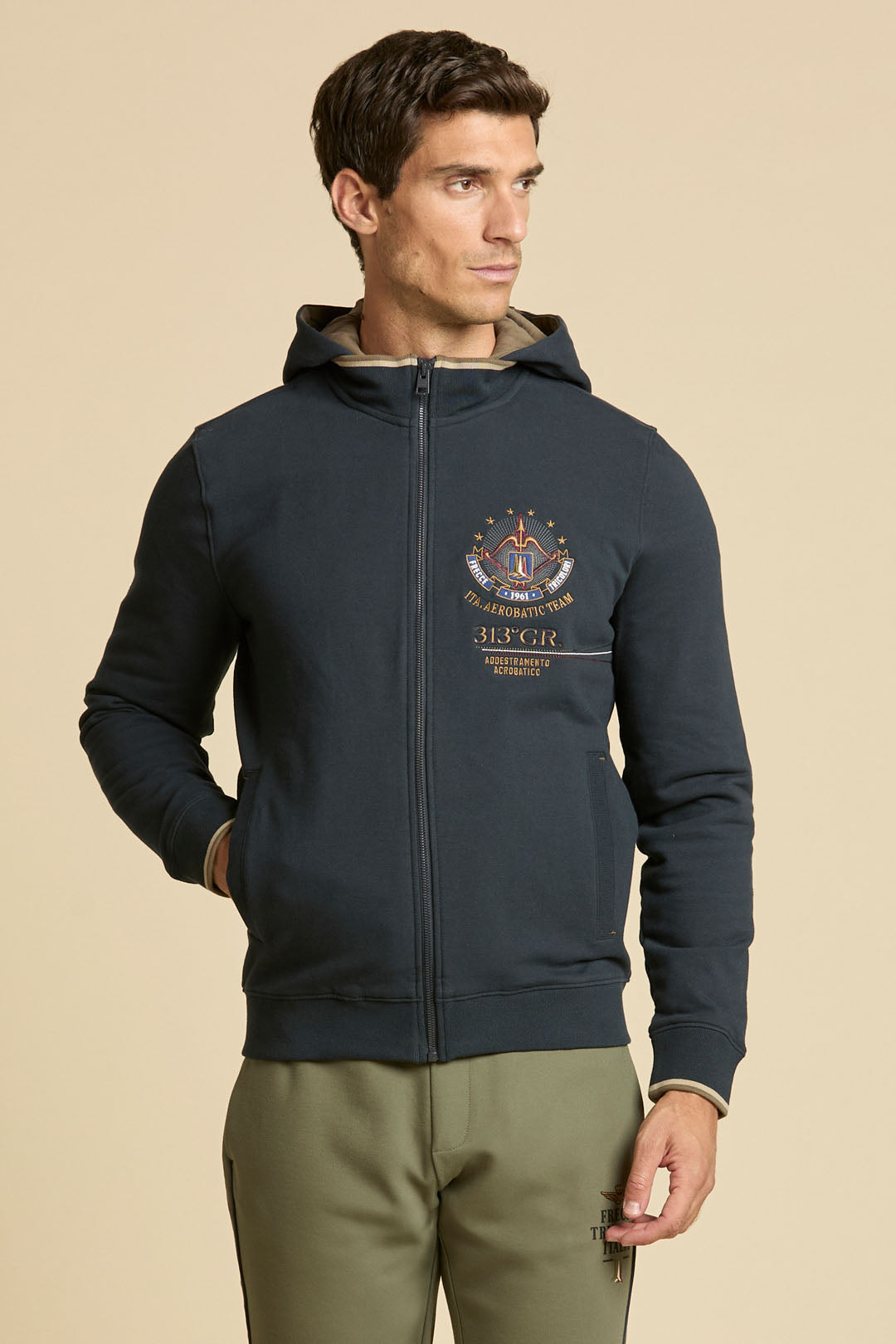 AERONAUTICA MILITARE FELPA 313° Gruppo in cotone garzato UOMO 262FE2131UF00662