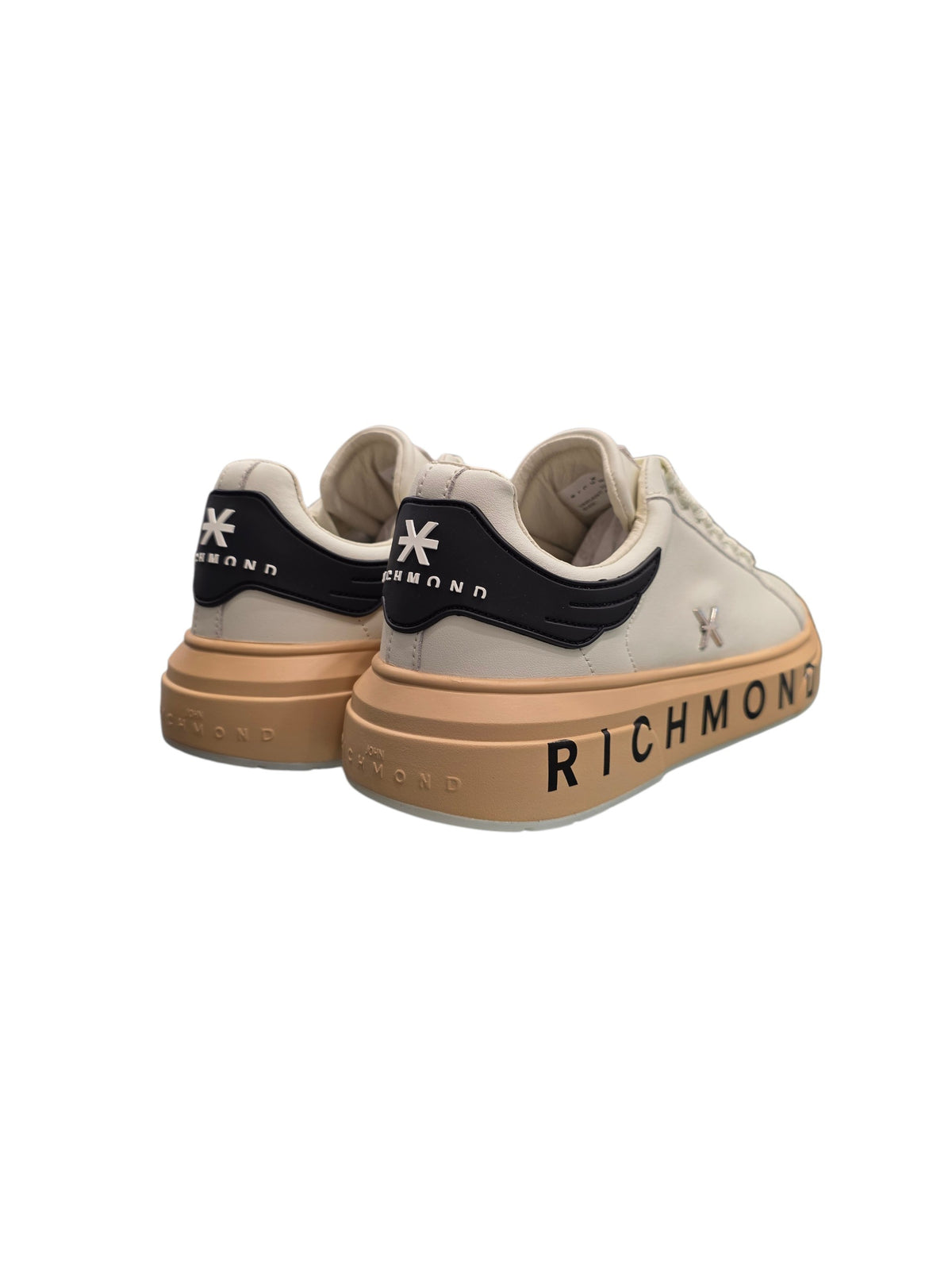RICHMOND SCARPE SNEAKERS UOMO IN PELLE 32403 A BIANCO