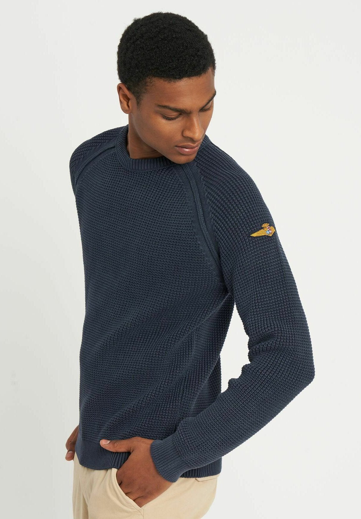 MAGLIA AVIAZIONE NAVALE Pullover in puro cotone tinto ad acido