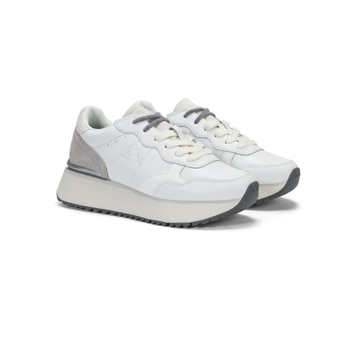 SUN 68 SCARPE Sneaker Big Ally in pelle bianco Z46217