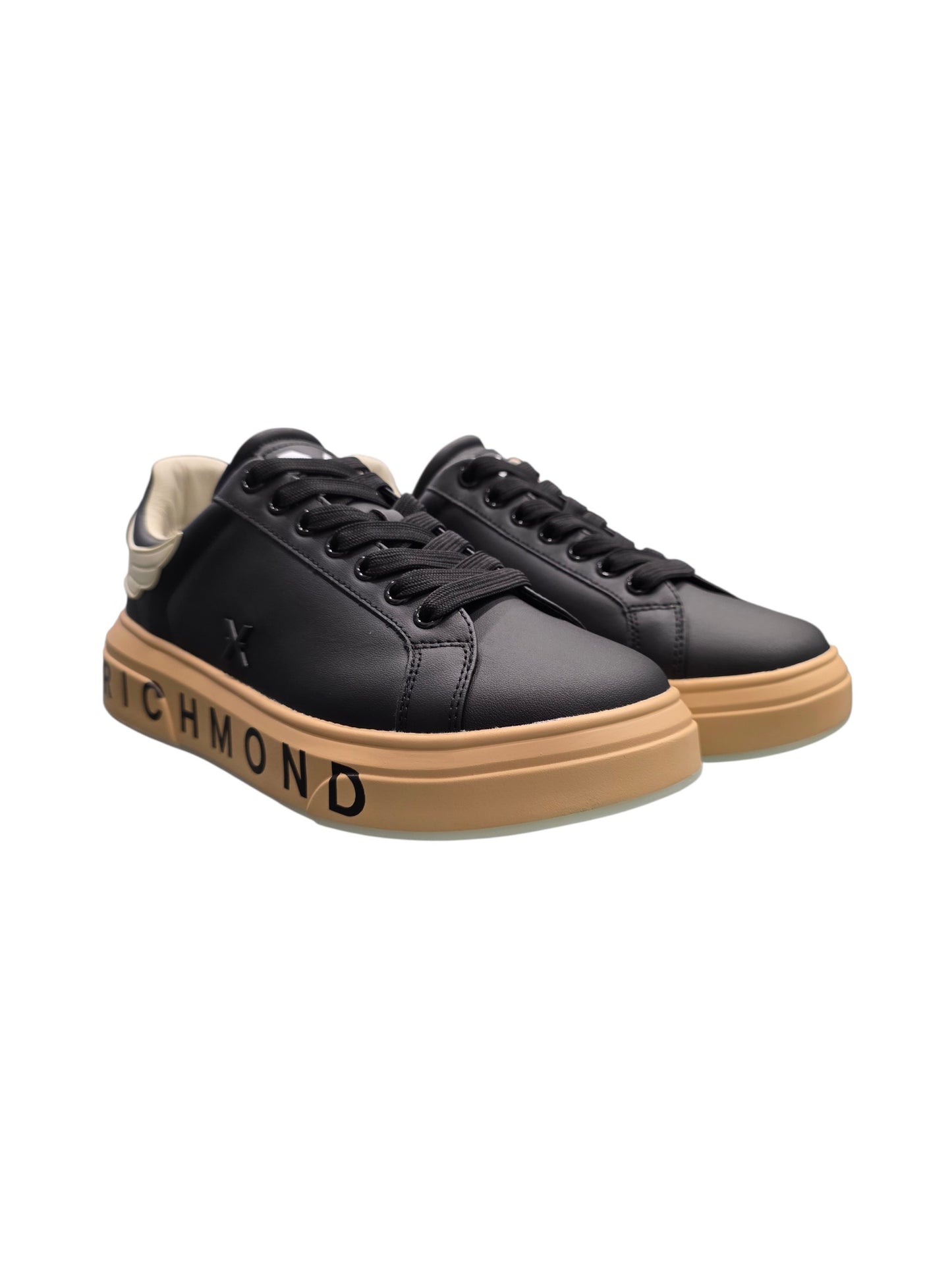 RICHMOND SCARPE SNEAKERS UOMO IN PELLE 32403 C NERO