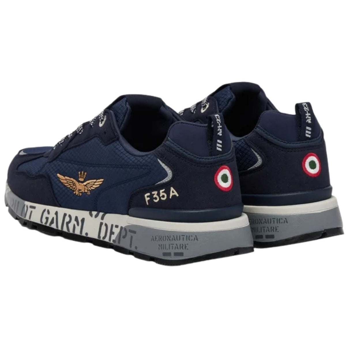 SCARPE UOMO AERONAUTICA MILITARE SNEAKERS IN MESH CON SUOLA STAMPATA BLU