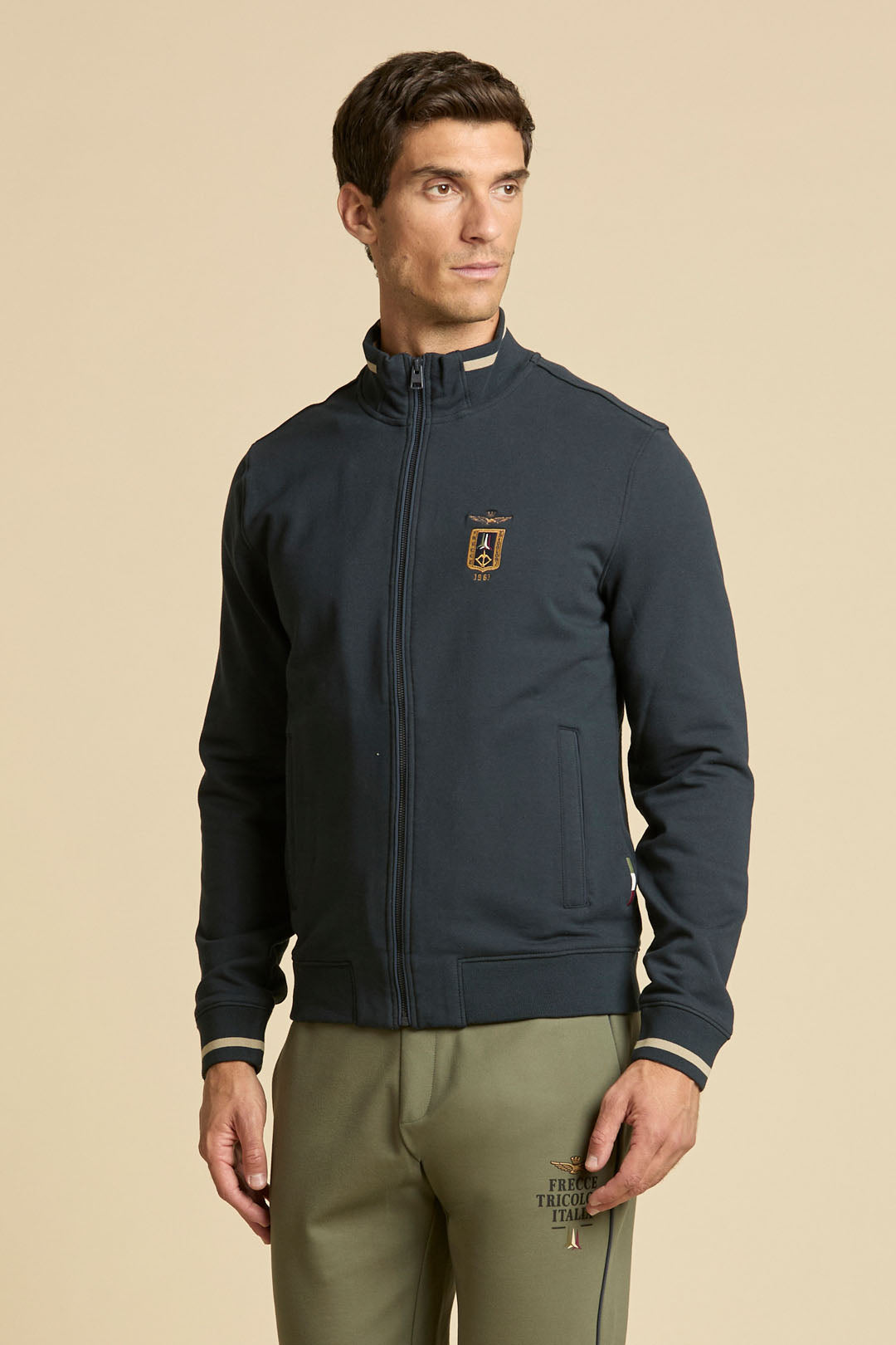 AERONAUTICA MILITARE Felpa full-zip garzata Frecce Tricolori 262FE2089UF00662