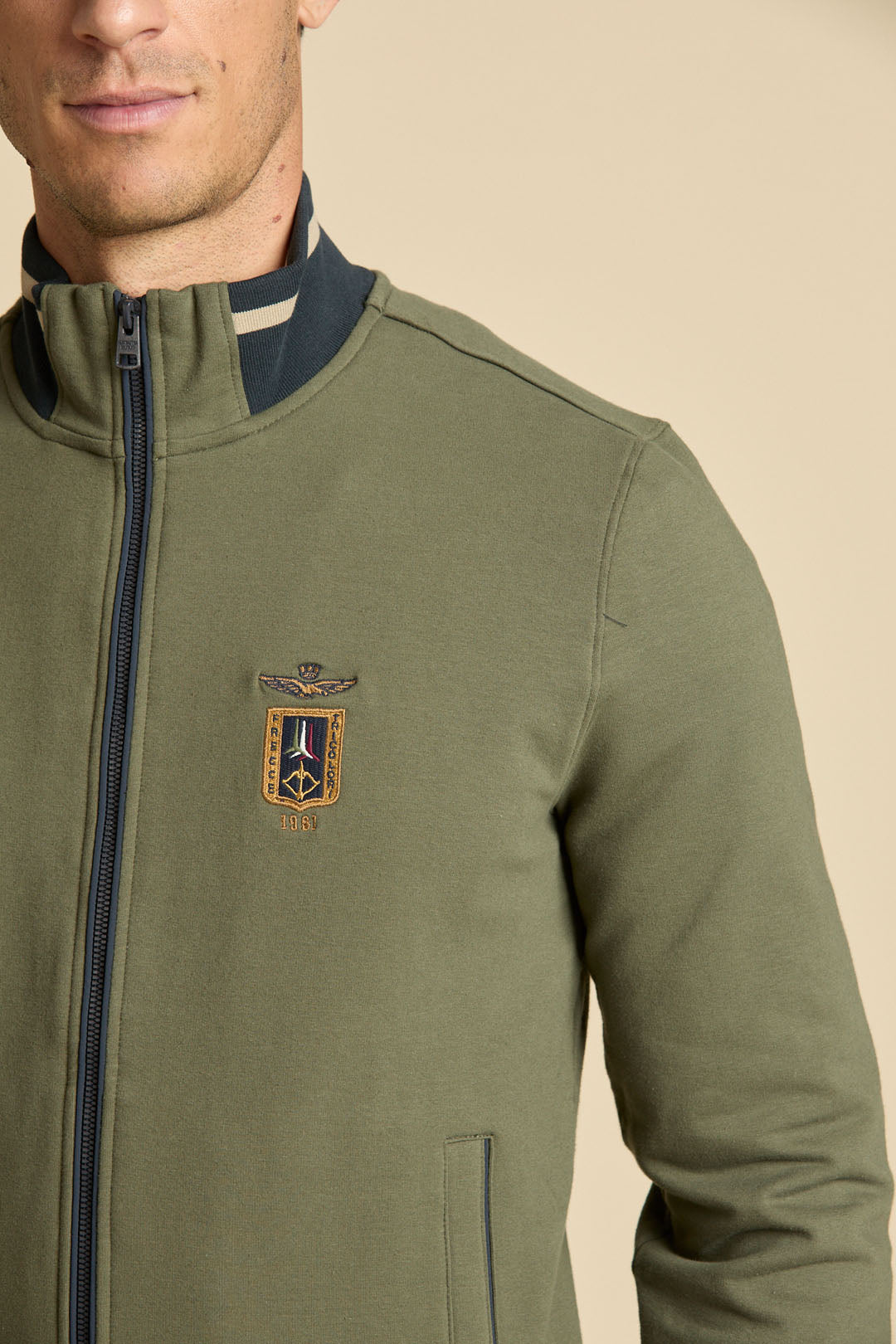 AERONAUTICA MILITARE Felpa full-zip garzata Frecce Tricolori 262FE2089UF00662