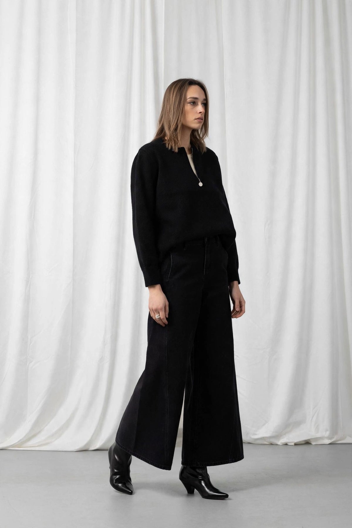AN AIM DENIM PALAZZO J0035