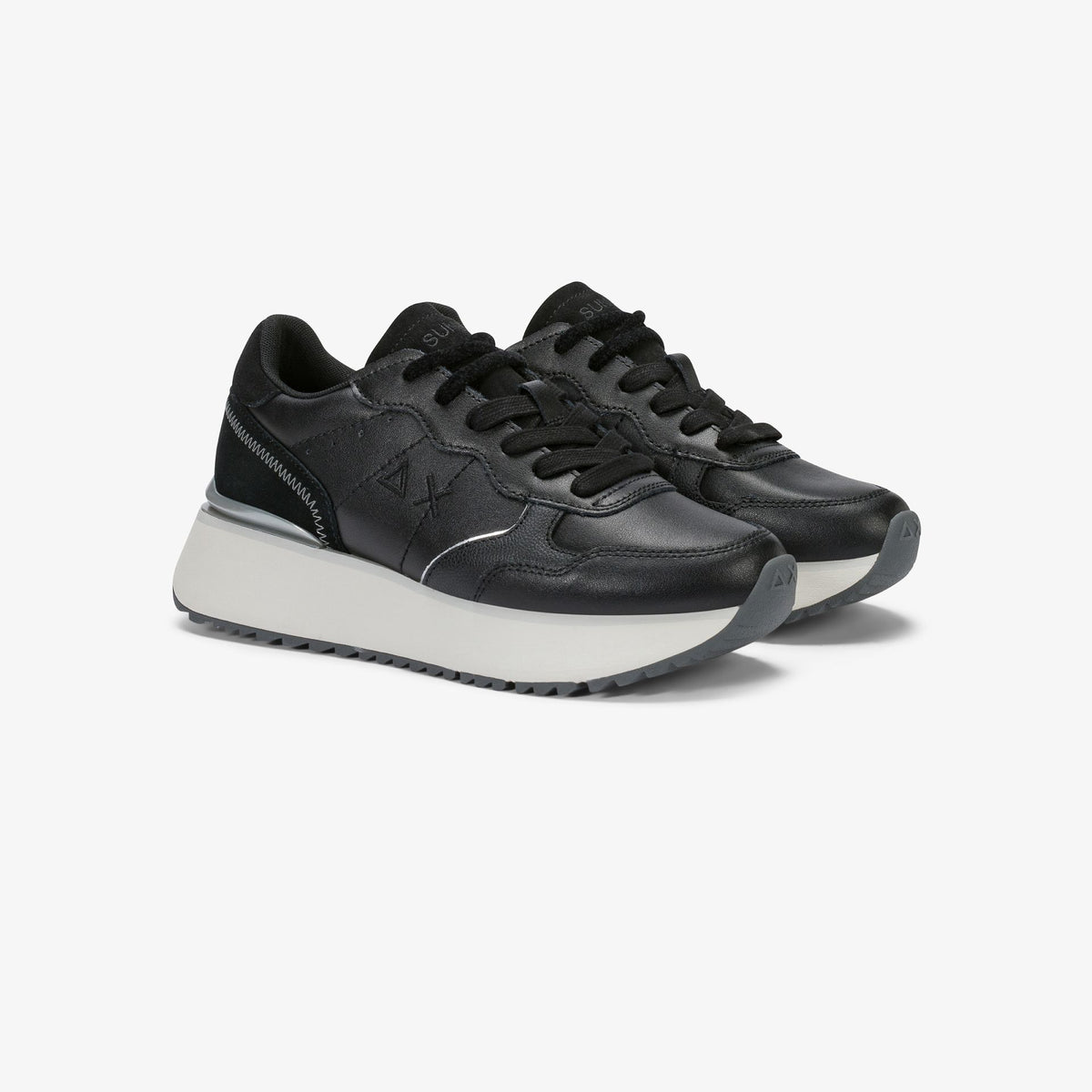 SUN 68 SCARPE Sneaker Big Ally in pelle nero Z46217