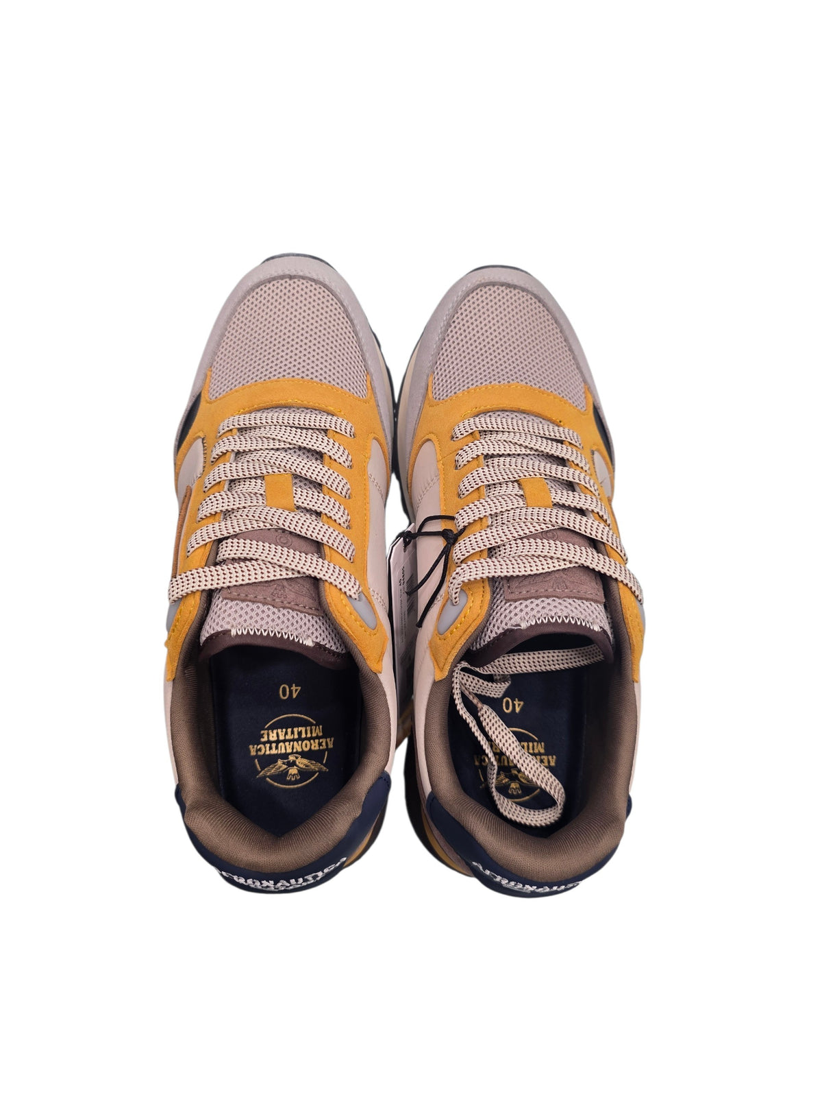 SCARPE UOMO AERONAUTICA MILITARE SNEAKERS FRECCE TRICOLORI 262SC0292UCT04394 BIANCO MULTICOLOR