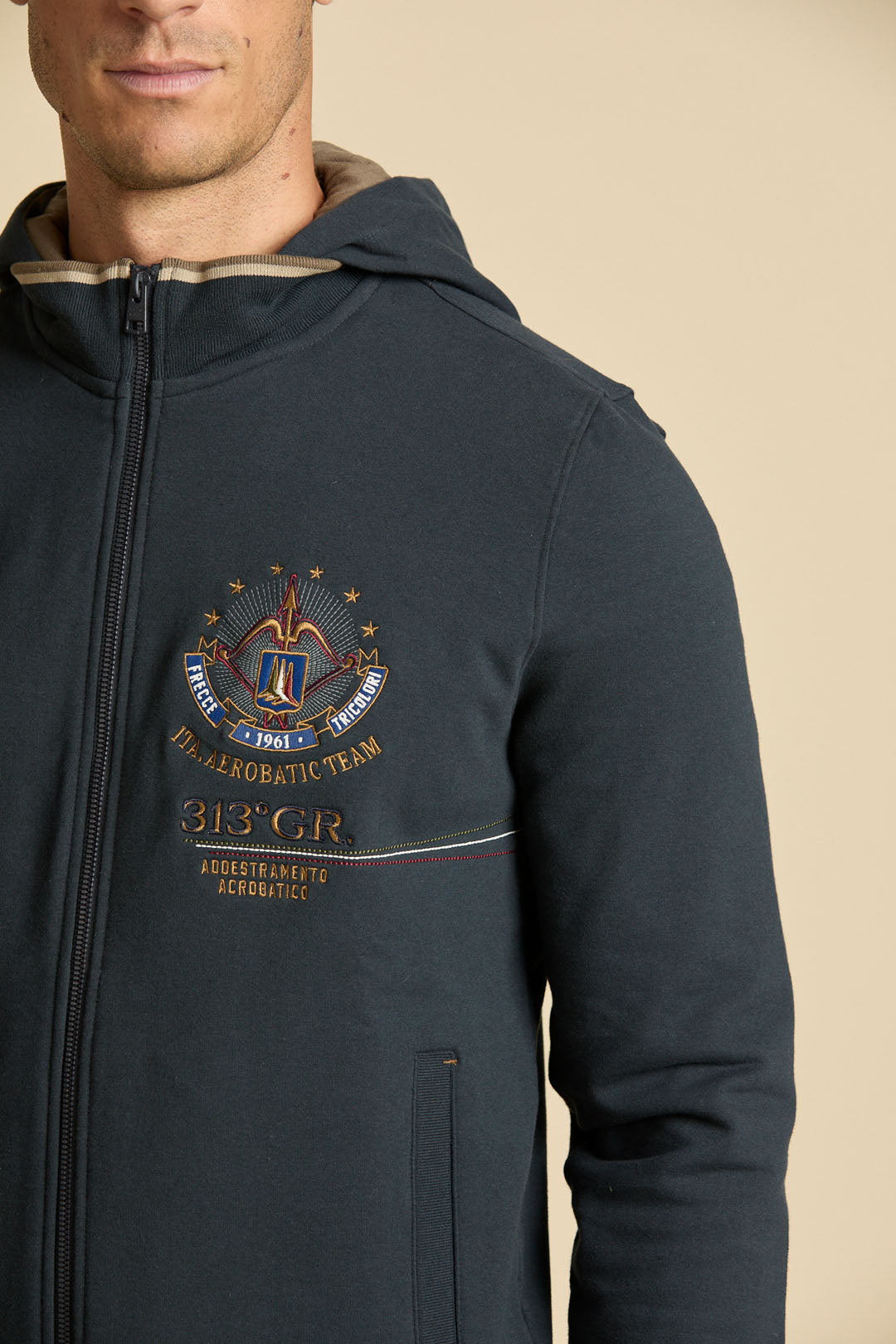 AERONAUTICA MILITARE FELPA 313° Gruppo in cotone garzato UOMO 262FE2131UF00662