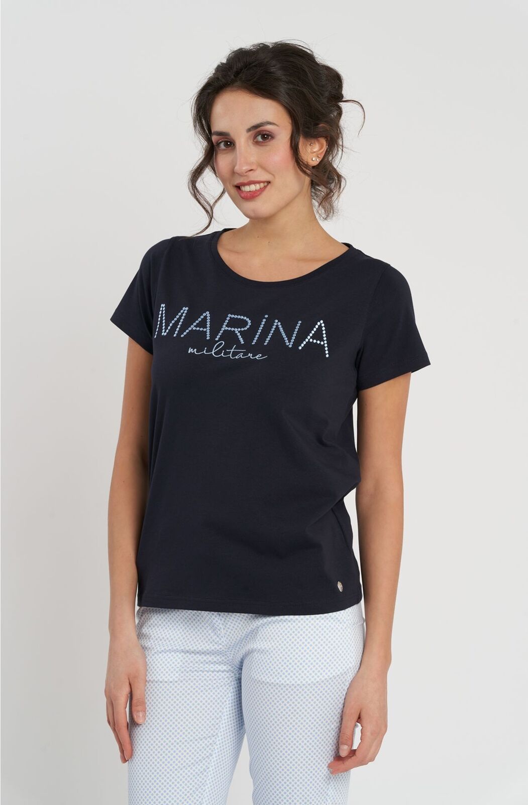 T-SHIRT MARINA MILITARE DECORAZIONE FRONTALE