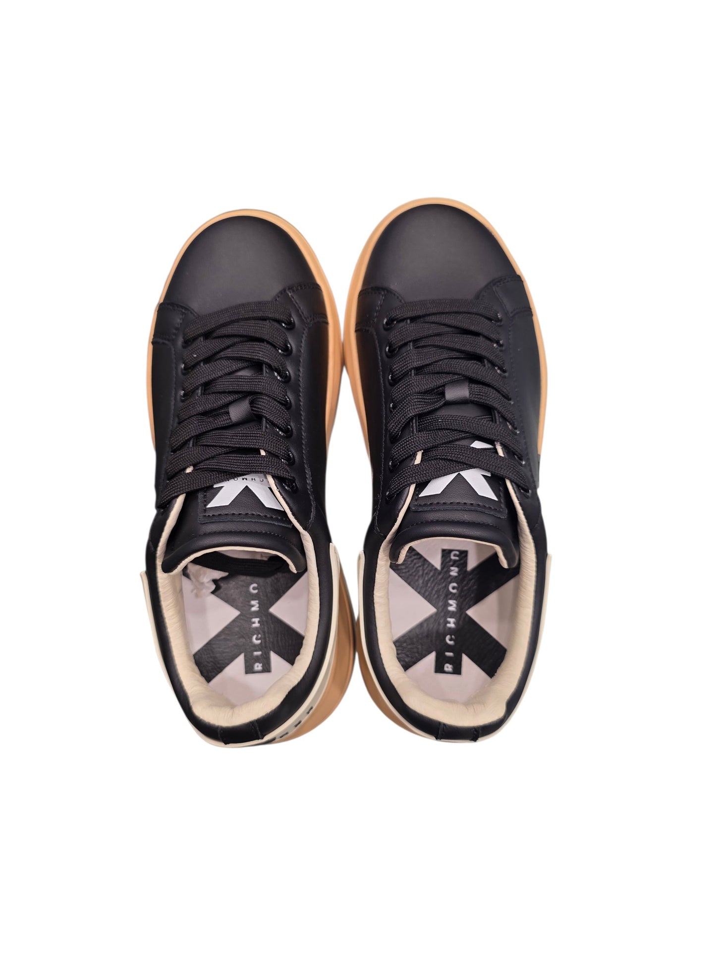 RICHMOND SCARPE SNEAKERS UOMO IN PELLE 32403 C NERO