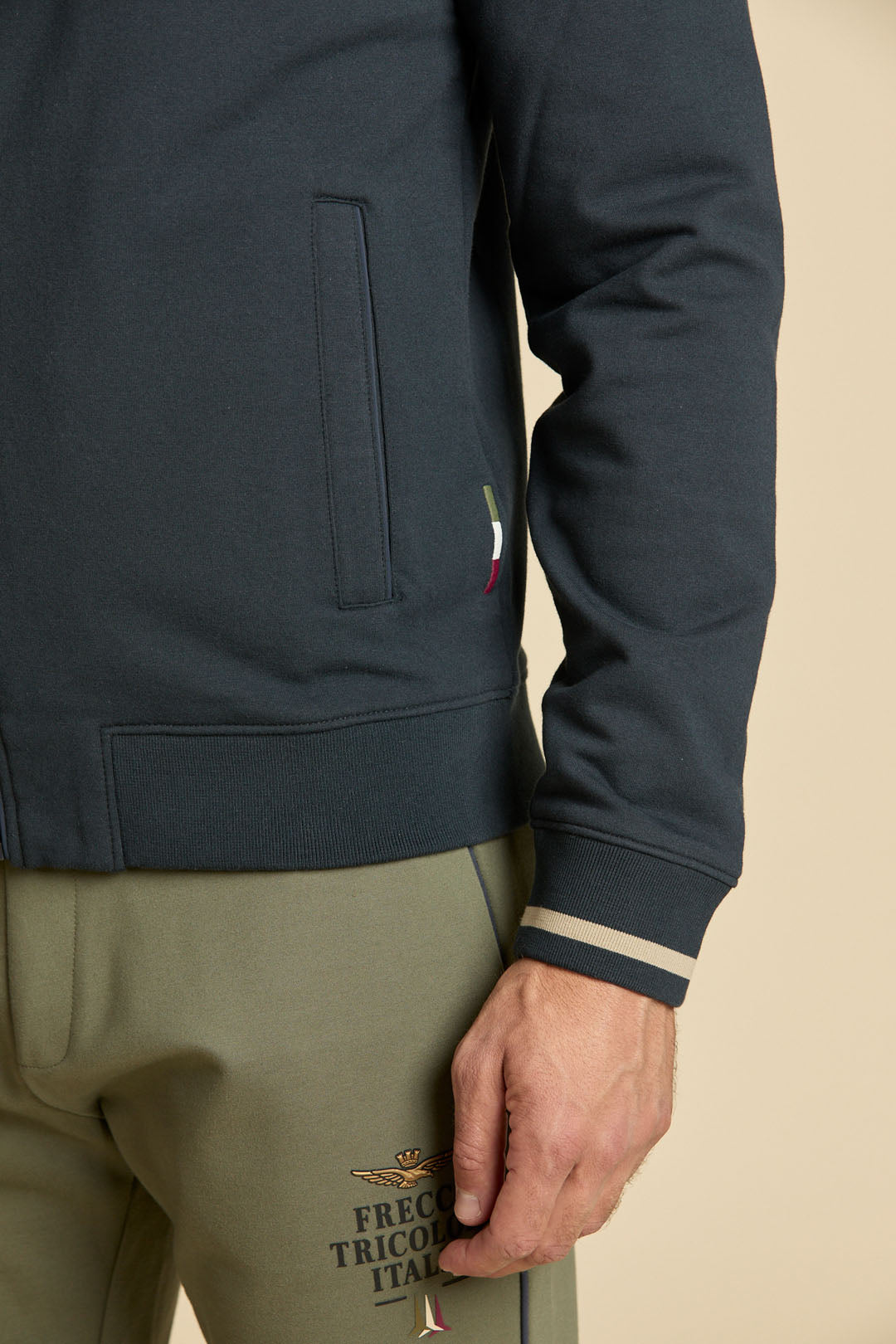 AERONAUTICA MILITARE Felpa full-zip garzata Frecce Tricolori 262FE2089UF00662