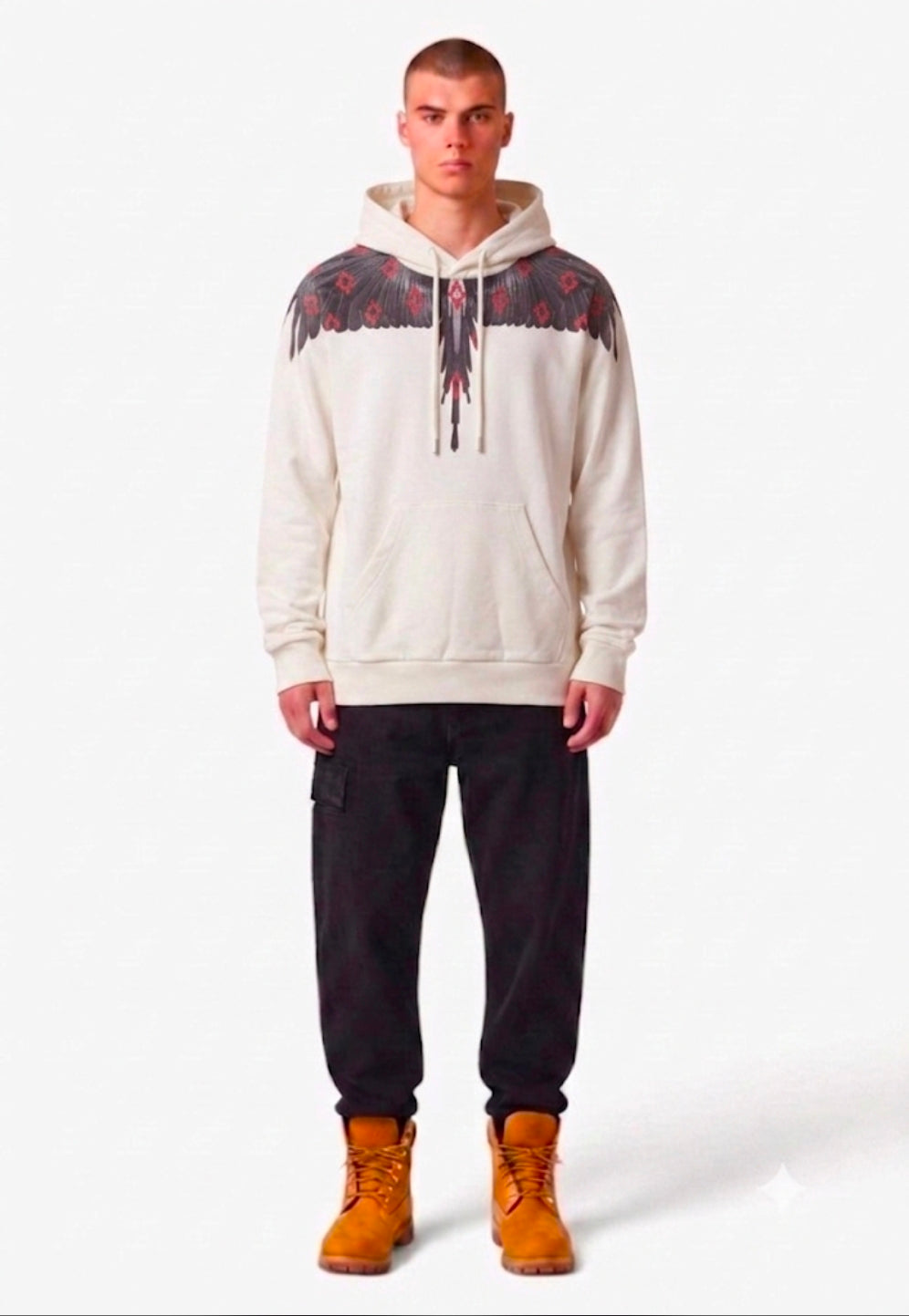 MARCELO BURLON COUNTY OF MILAN FELPA CON CAPPUCCIO F6CMMAHS067