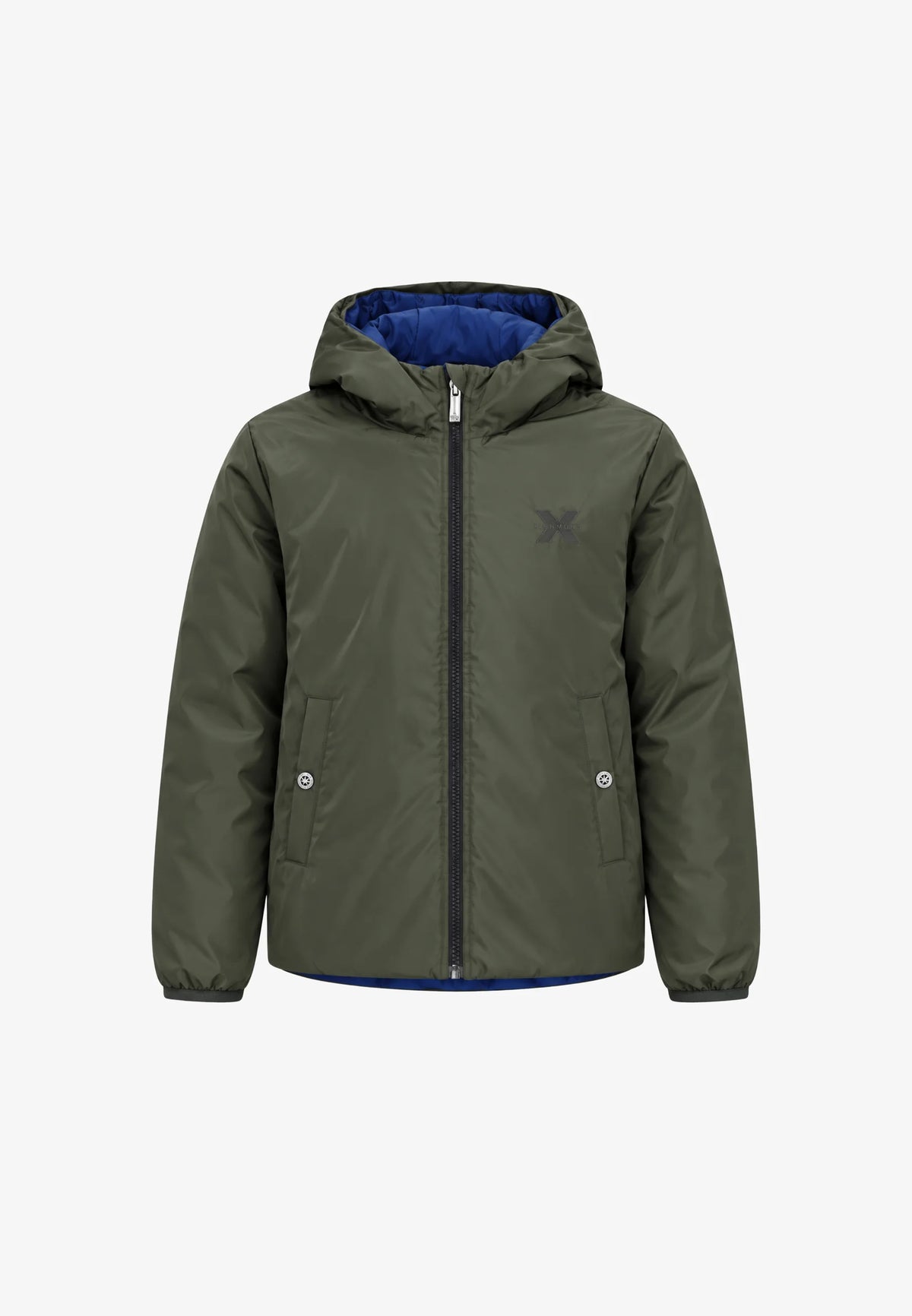 RICHMOND GIUBBOTTO UOMO JACKET UMA26176GB SDL REVERSIBILE VERDE BLU