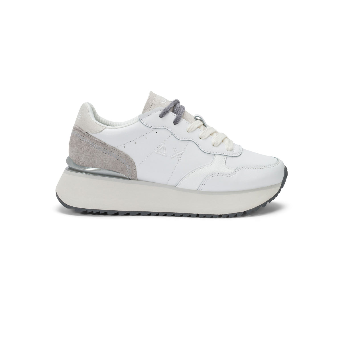 SUN 68 SCARPE Sneaker Big Ally in pelle bianco Z46217
