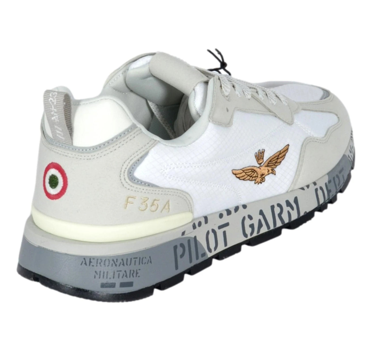 SCARPE UOMO AERONAUTICA MILITARE SNEAKERS IN MESH CON SUOLA STAMPATA BIANCO
