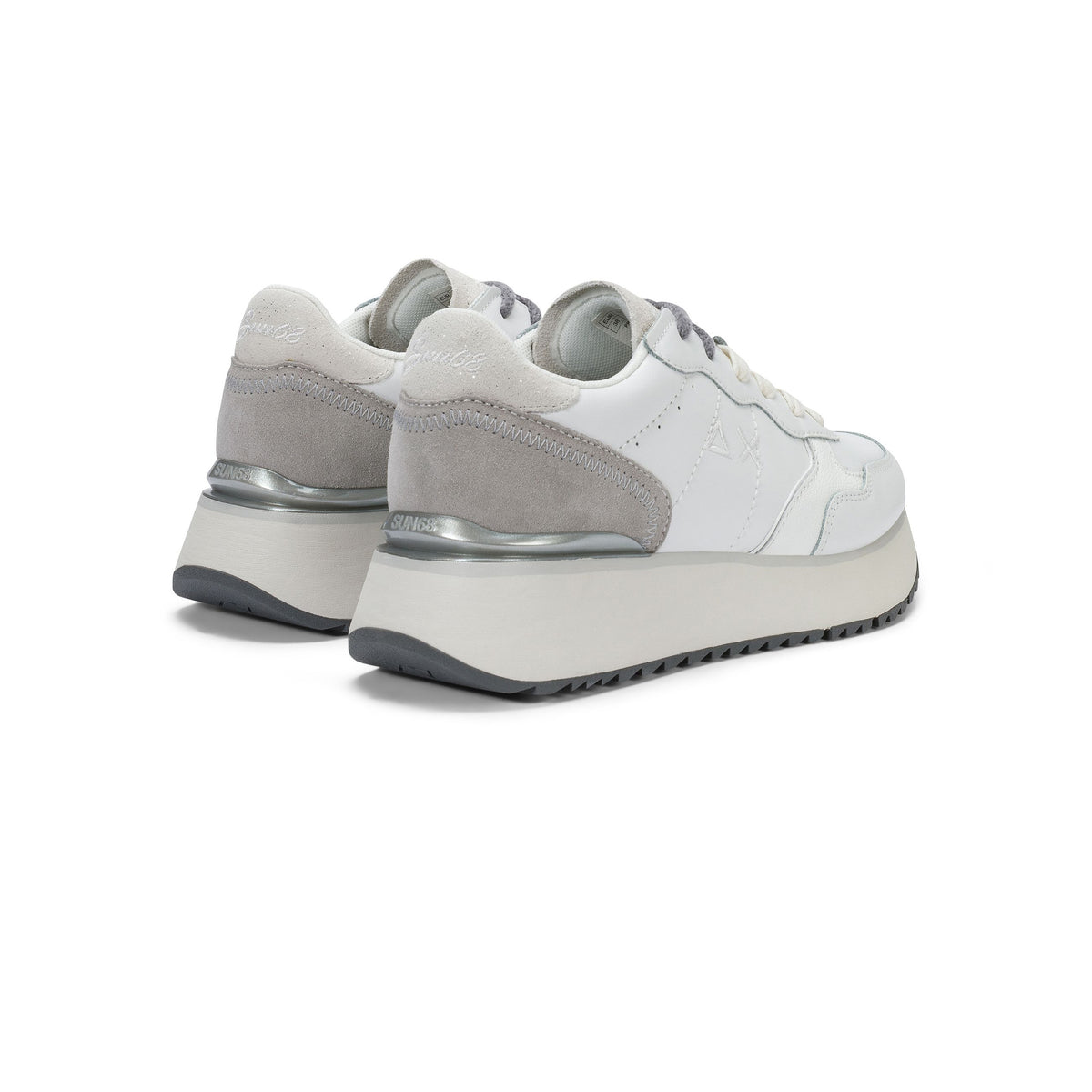 SUN 68 SCARPE Sneaker Big Ally in pelle bianco Z46217